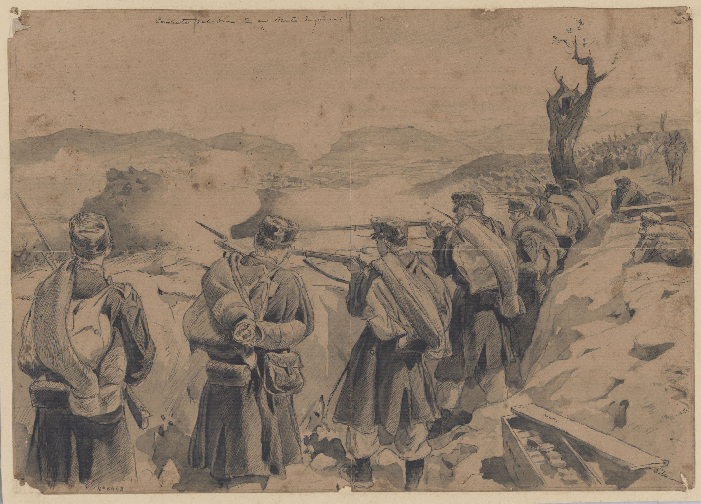 image for: Josep Lluís Pellicer - Combate del dia 2 en Monte Esquinza - 1875