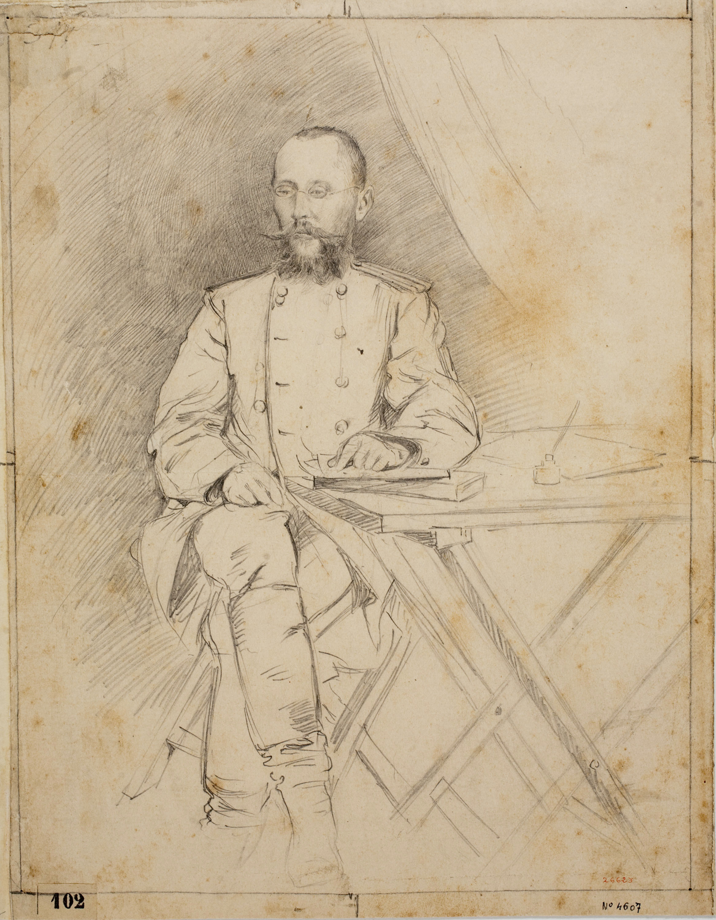 Josep Lluís Pellicer - Retrat del coronel i corresponsal Haseu Kampf - 1877 image for: Josep Lluís Pellicer - Retrat del coronel i corresponsal Haseu Kampf - 1877