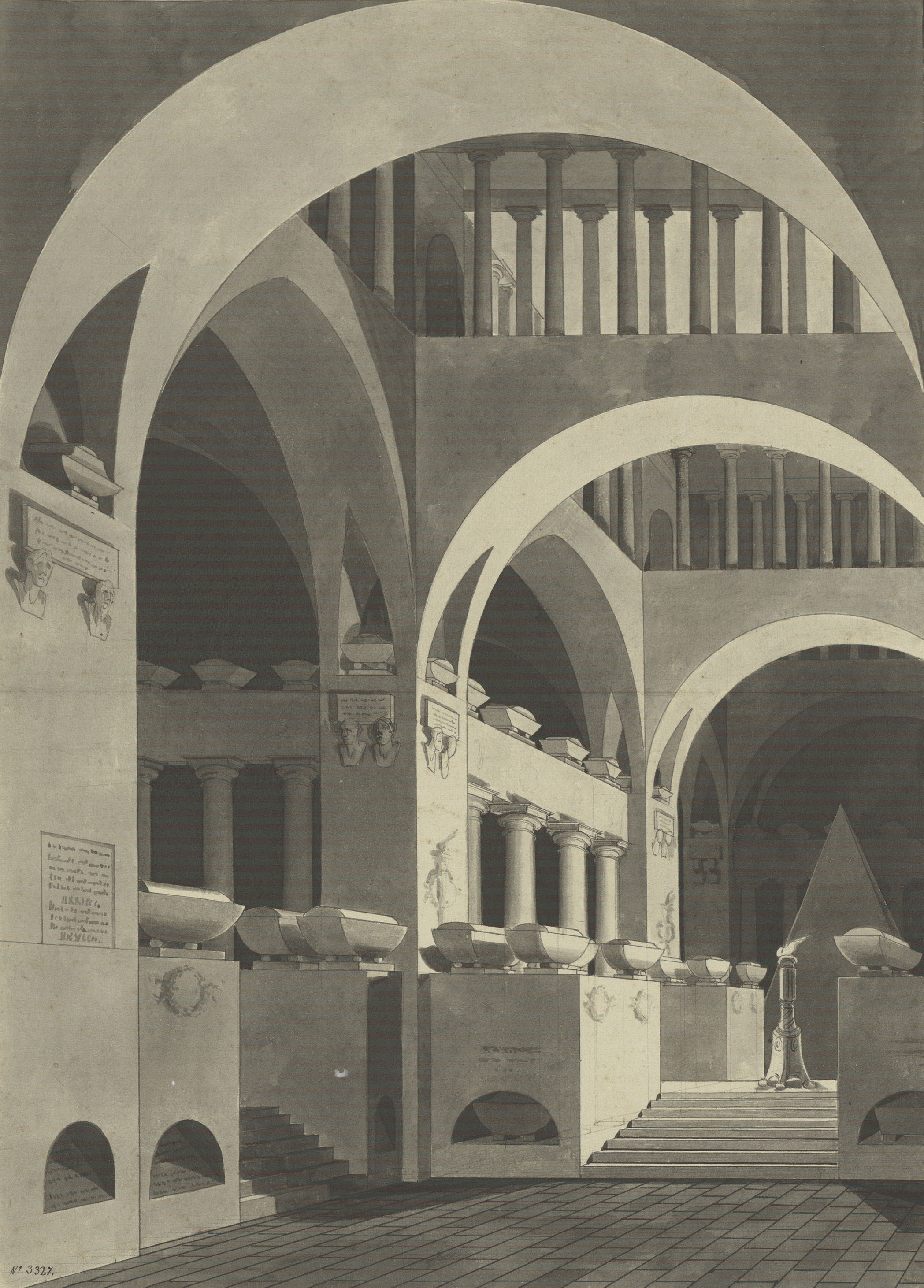 image for: Pau Rigalt - Projecte de cripta funerària (escenografia) - Cap a 1820-1830