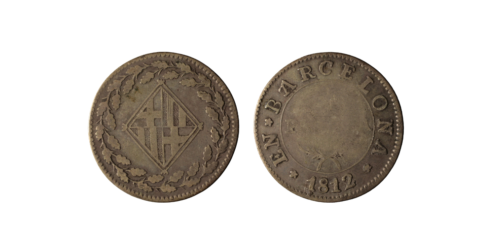 Ocupació francesa - 1 pesseta - 1812 image for: Ocupació francesa - 1 pesseta - 1812