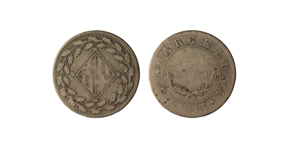 Ocupació francesa - 1 pesseta - 1813 image for: Ocupació francesa - 1 pesseta - 1813