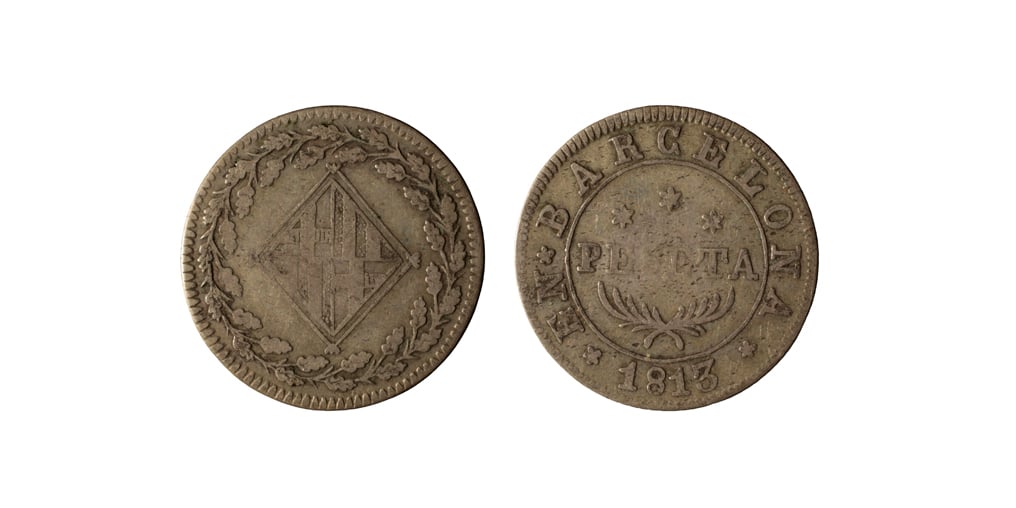 Ocupació francesa - 1 pesseta - 1813 image for: Ocupació francesa - 1 pesseta - 1813