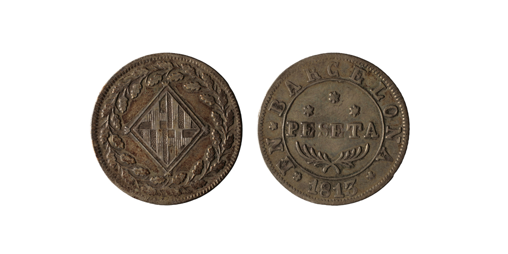 Ocupació francesa - 1 pesseta - 1813 image for: Ocupació francesa - 1 pesseta - 1813