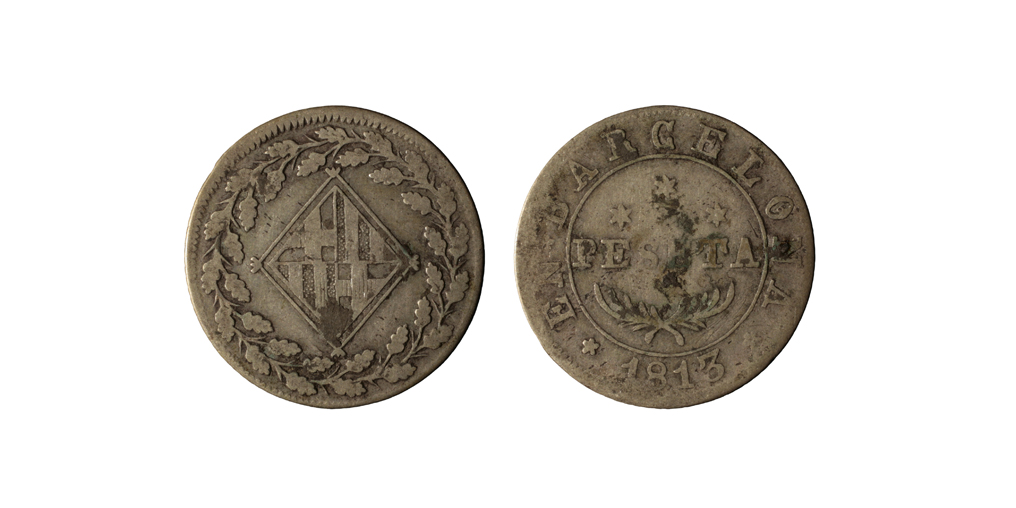 Ocupació francesa - 1 pesseta - 1813 image for: Ocupació francesa - 1 pesseta - 1813