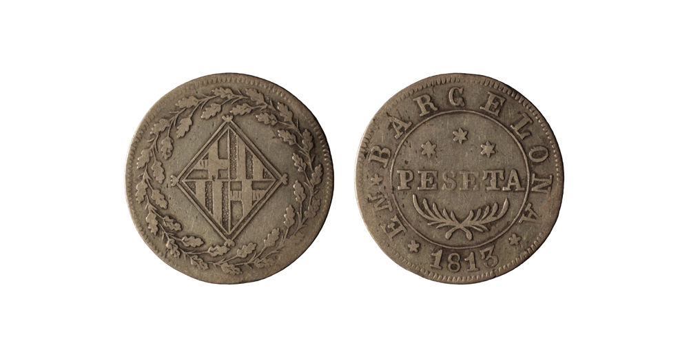 Ocupació francesa - 1 pesseta - 1813 image for: Ocupació francesa - 1 pesseta - 1813