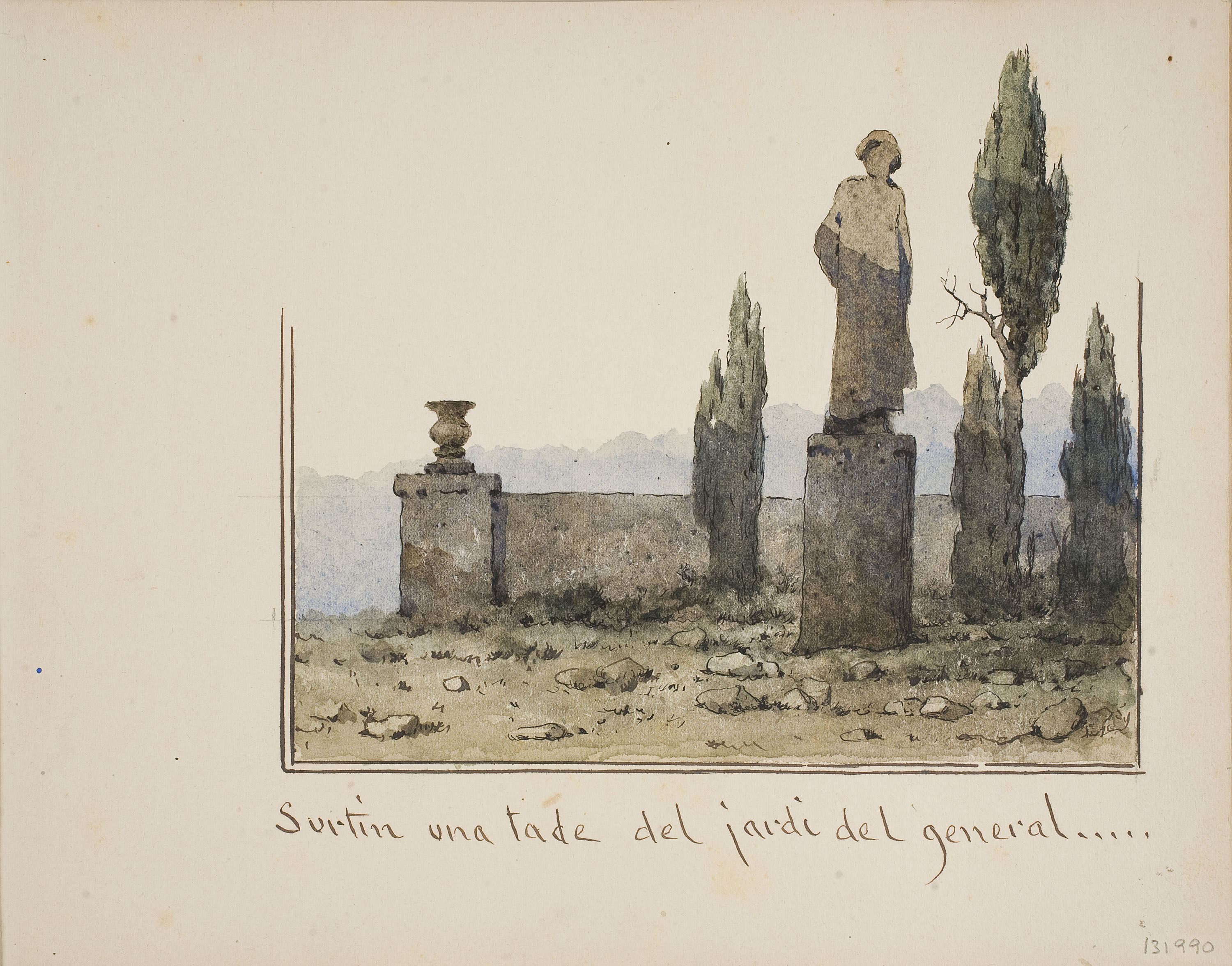 Modest Urgell - Jardí del General - 1918 image for: Modest Urgell - Jardí del General - 1918