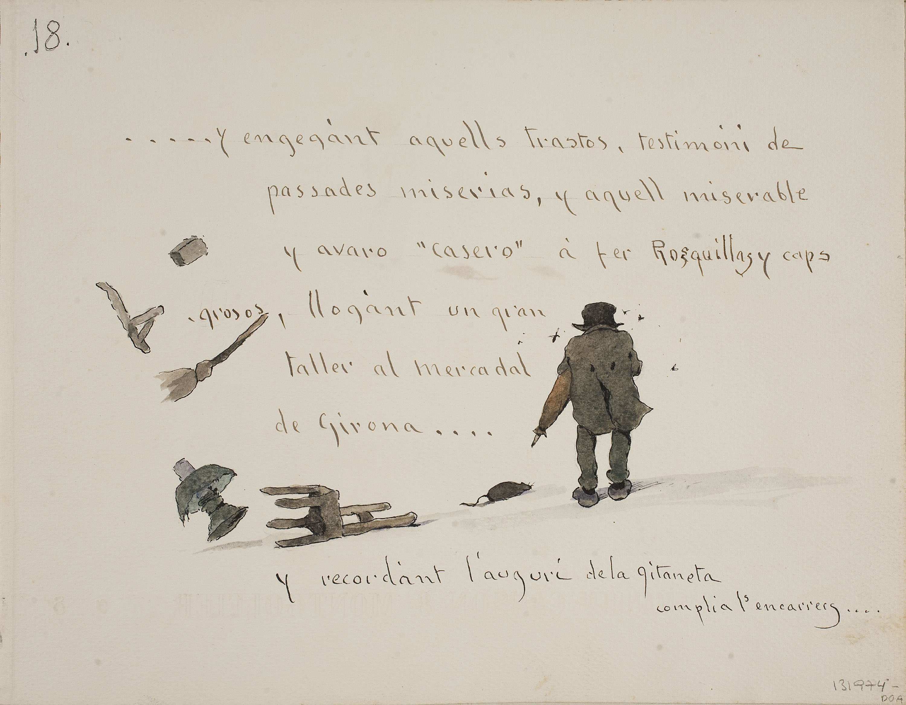 image for: Modest Urgell - El «casero» (anvers) / El «casero» (revers) - Cap a 1918