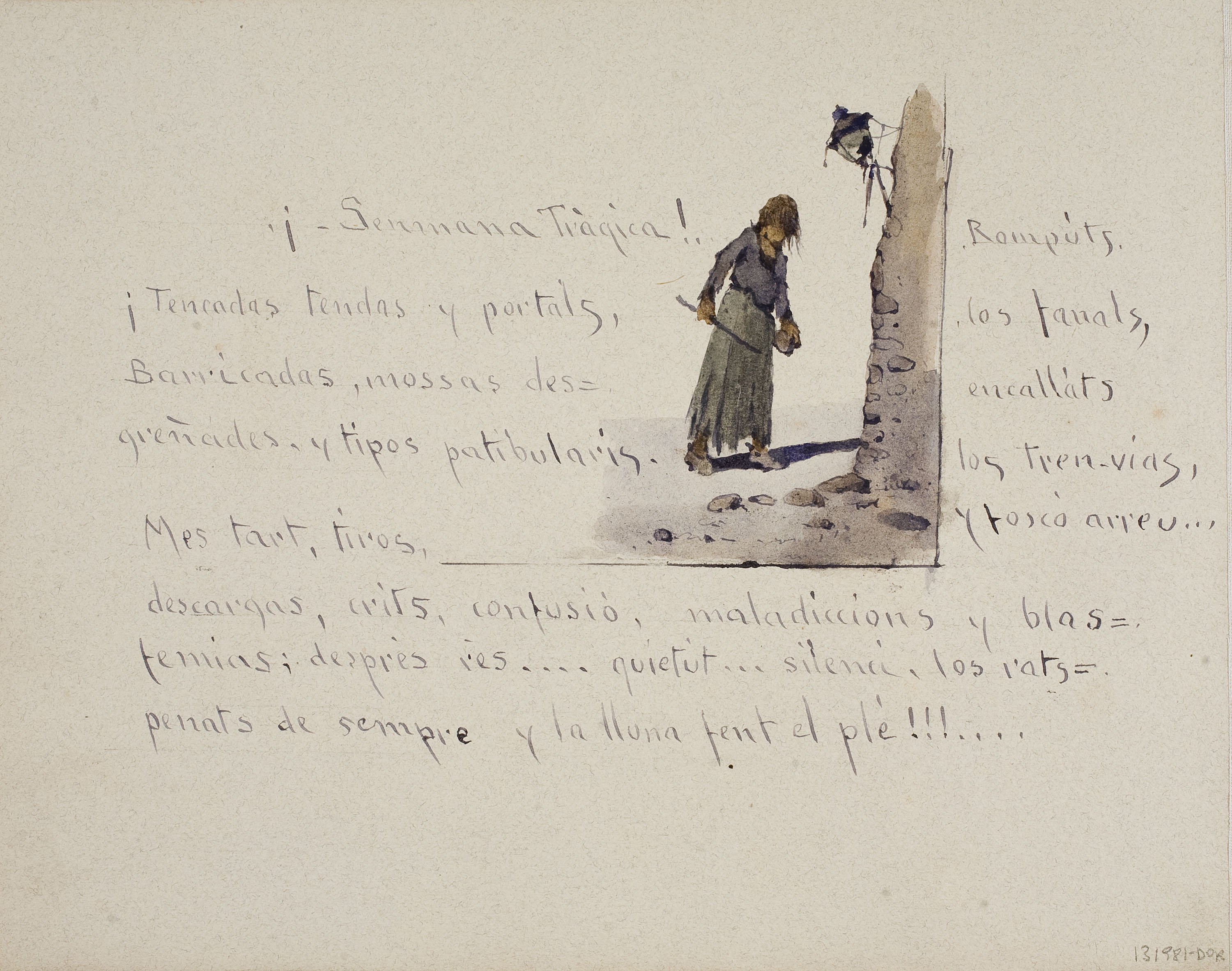 image for: Modest Urgell - Condemnáts á morir penjats... (anvers) / ¡Senmana Tràgica! (revers) - Cap a 1918 [1]