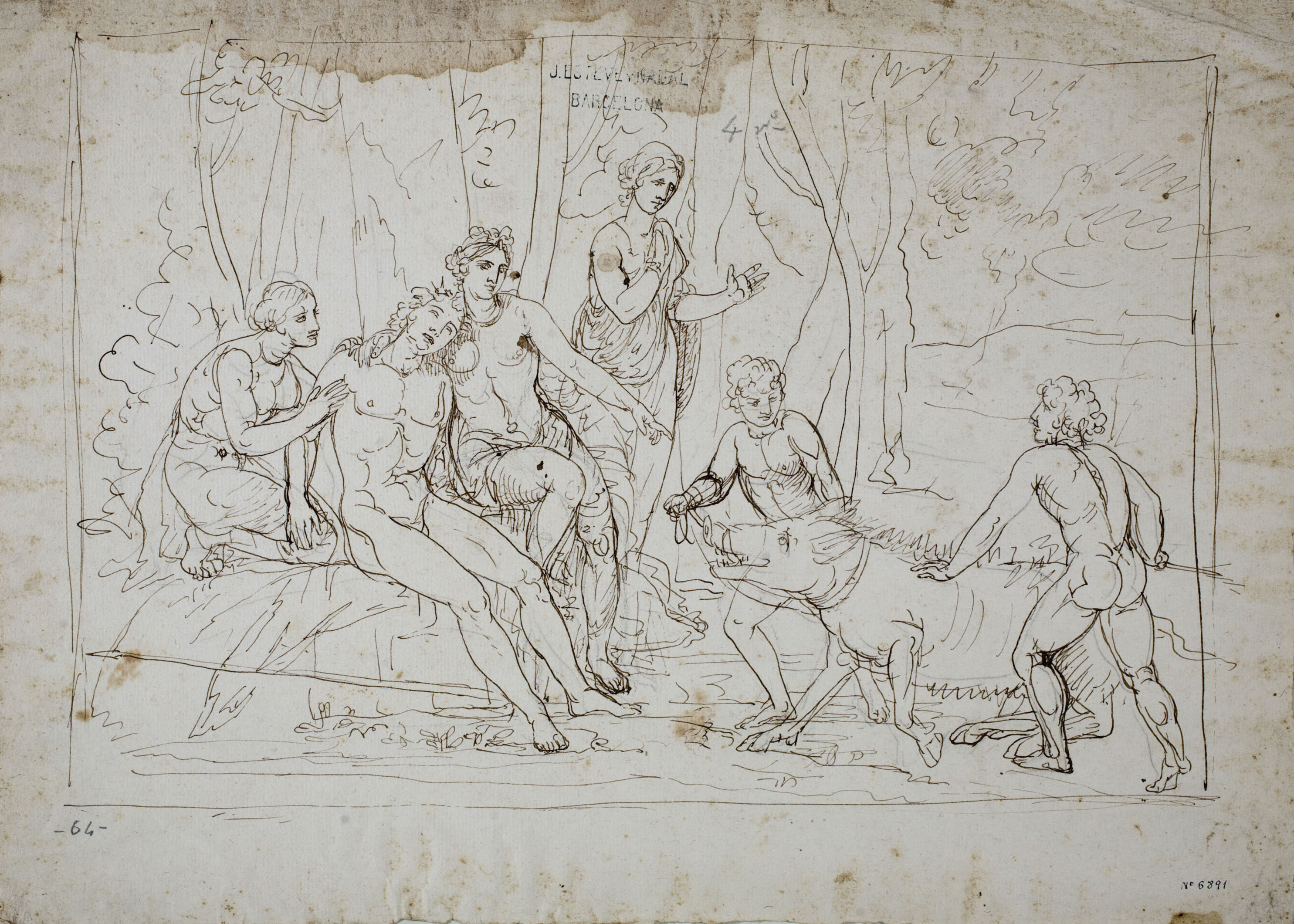 image for: Josep Bernat Flaugier - Venus i Adonis - Cap a 1800-1812