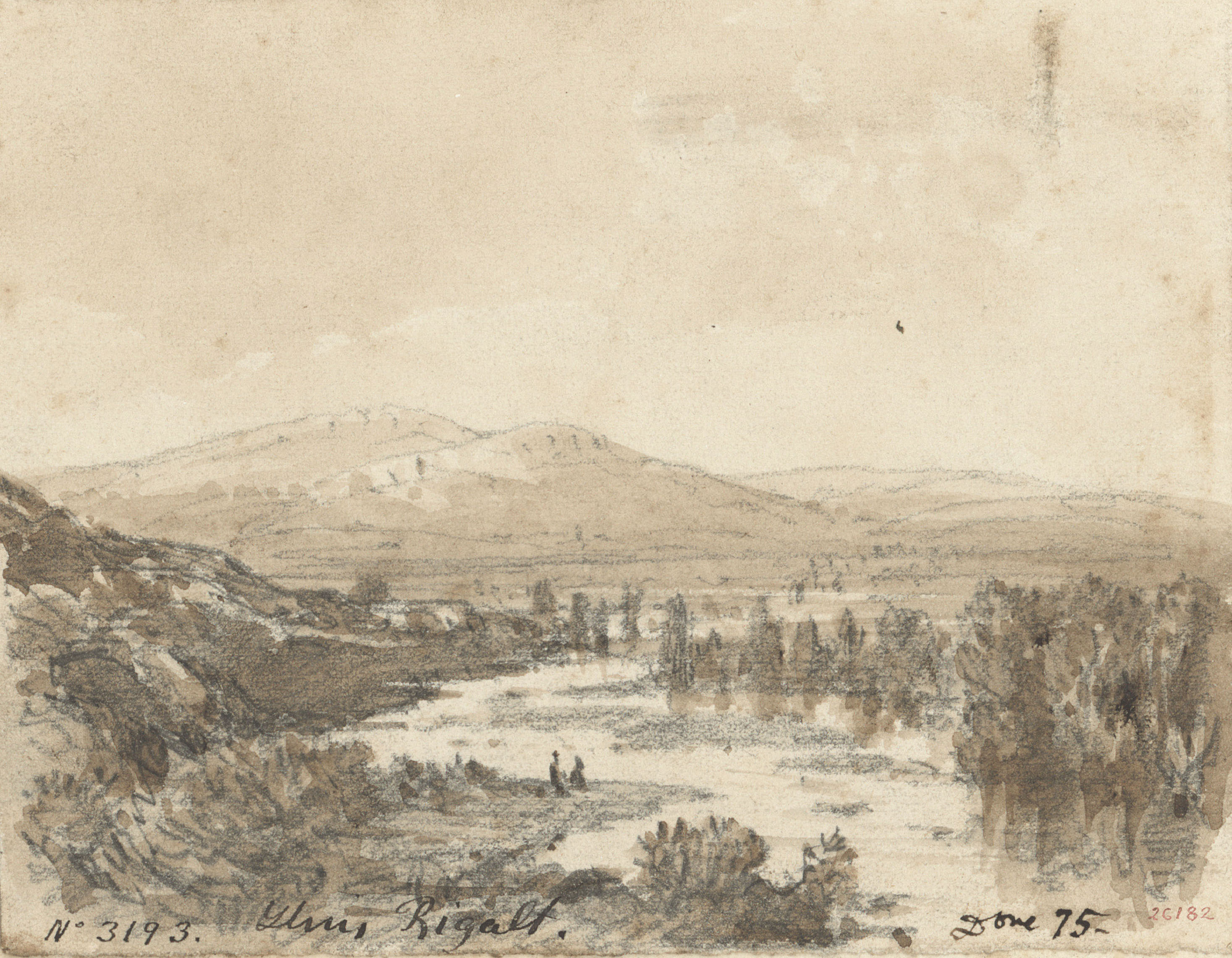 Lluís Rigalt - Paisatge - Desembre de 1875 image for: Lluís Rigalt - Paisatge - Desembre de 1875