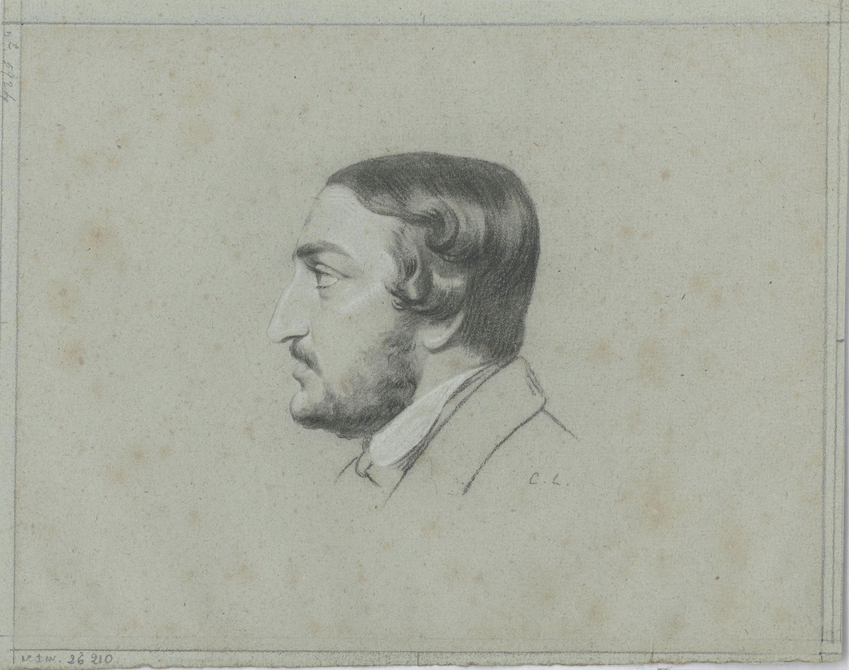 image for: Claudi Lorenzale - Retrat de Manuel Milà i Fontanals - Cap a 1839-1840