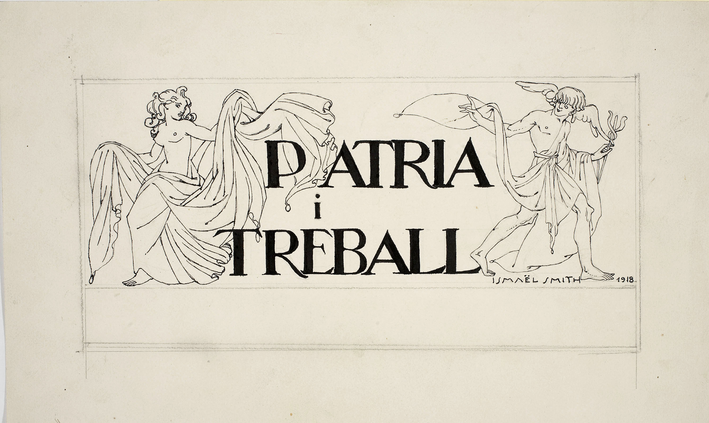 image for: Ismael Smith - Capçalera de pàgina per a la revista «Pàtria i Treball» de Sant Feliu de Llobregat - 1918