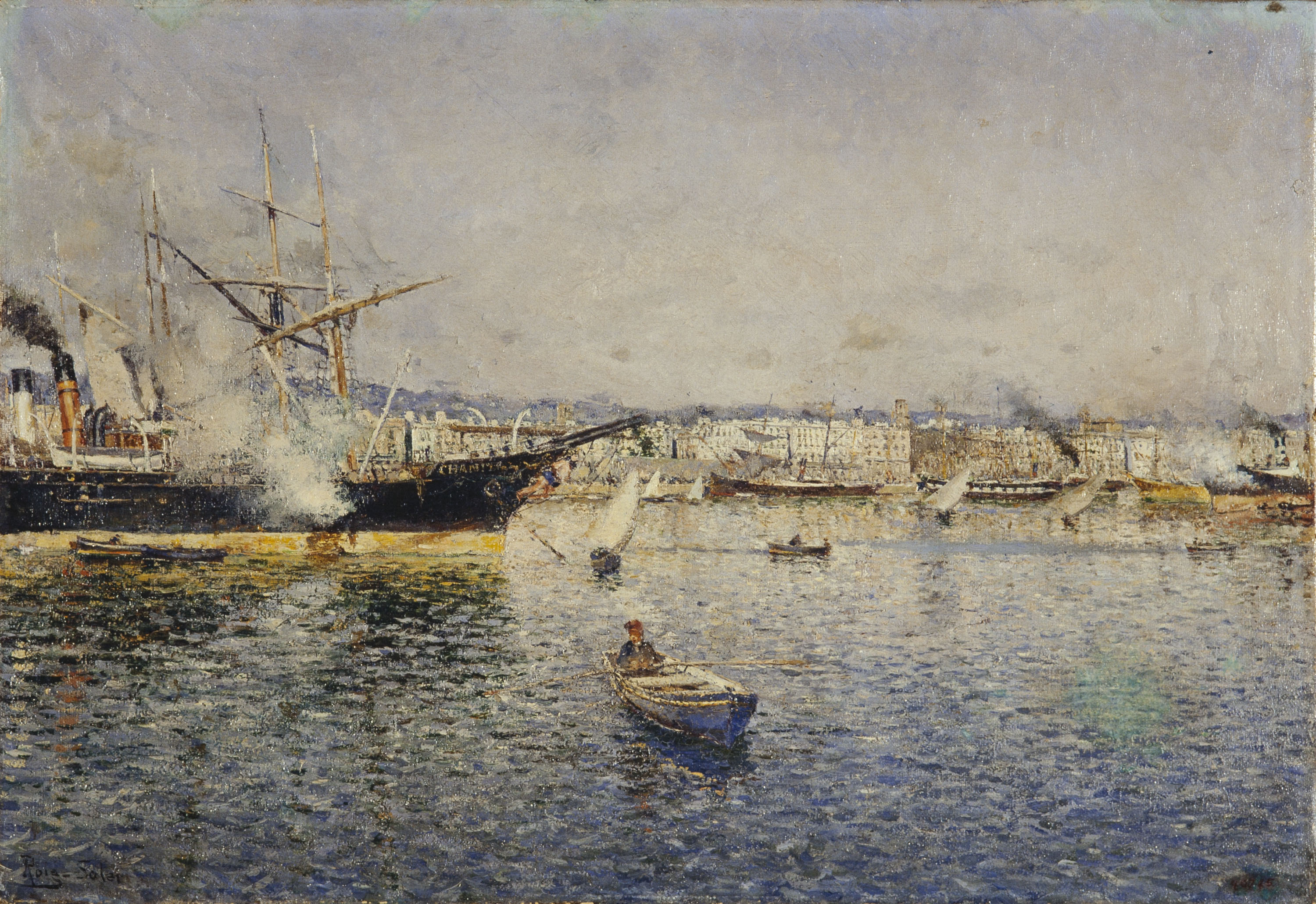 image for: Joan Roig i Soler - Vista del port de Barcelona - Cap a 1883-1900