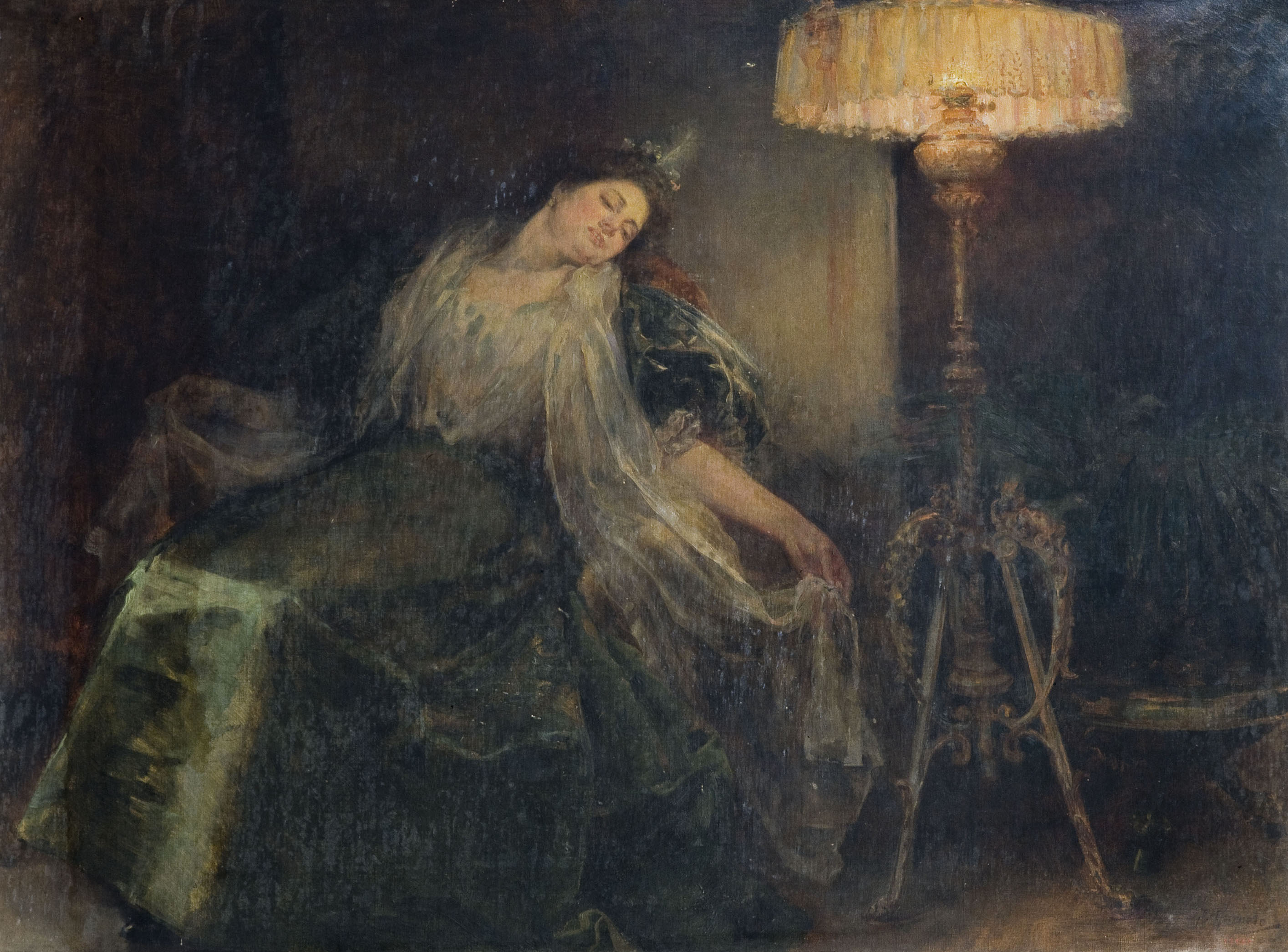 image for: José Garnelo - Dona adormida - Cap a 1895-1899