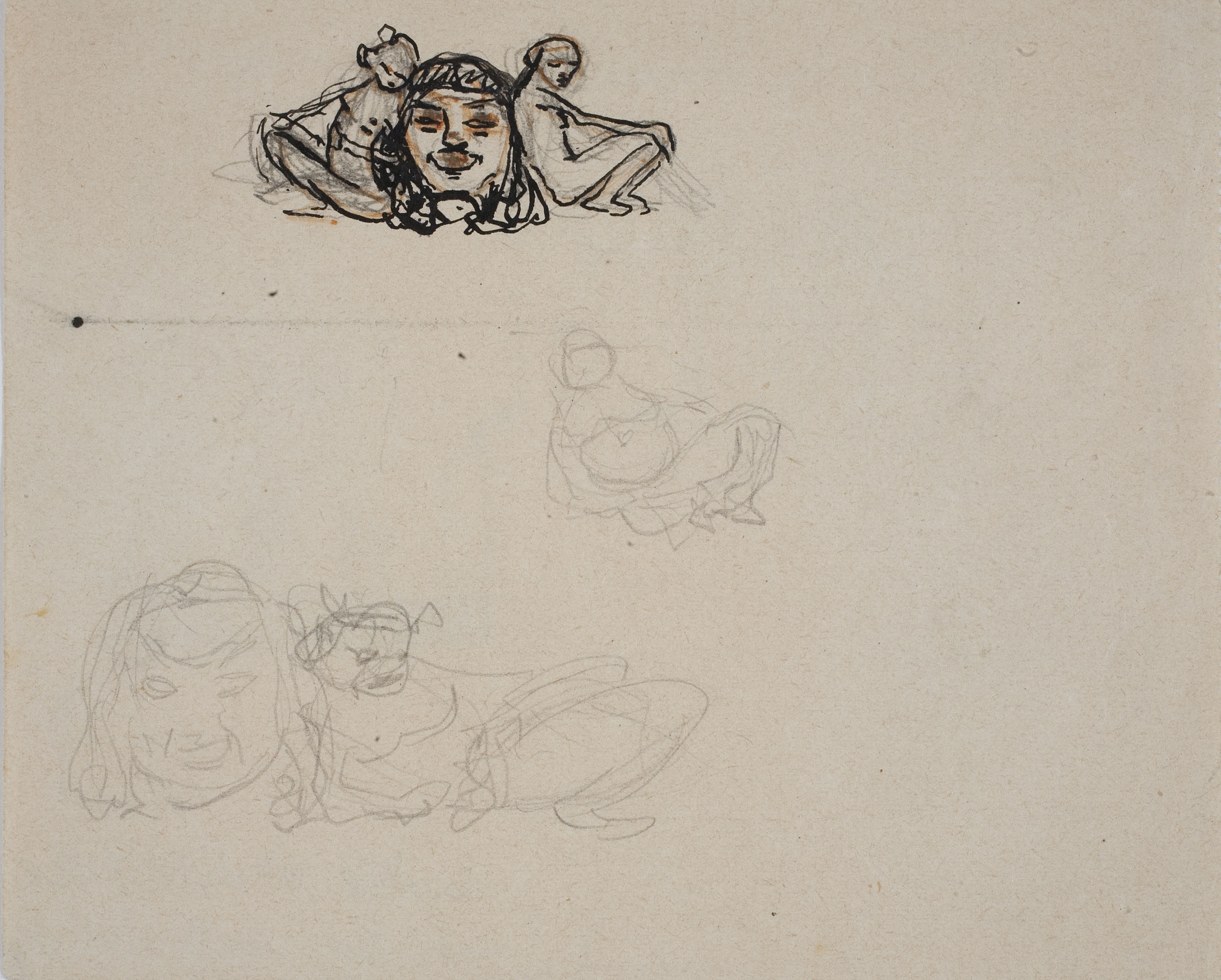 image for: Ismael Smith - Projectes de joies (anvers) / Croquis de monument (revers) - Cap a 1905-1907