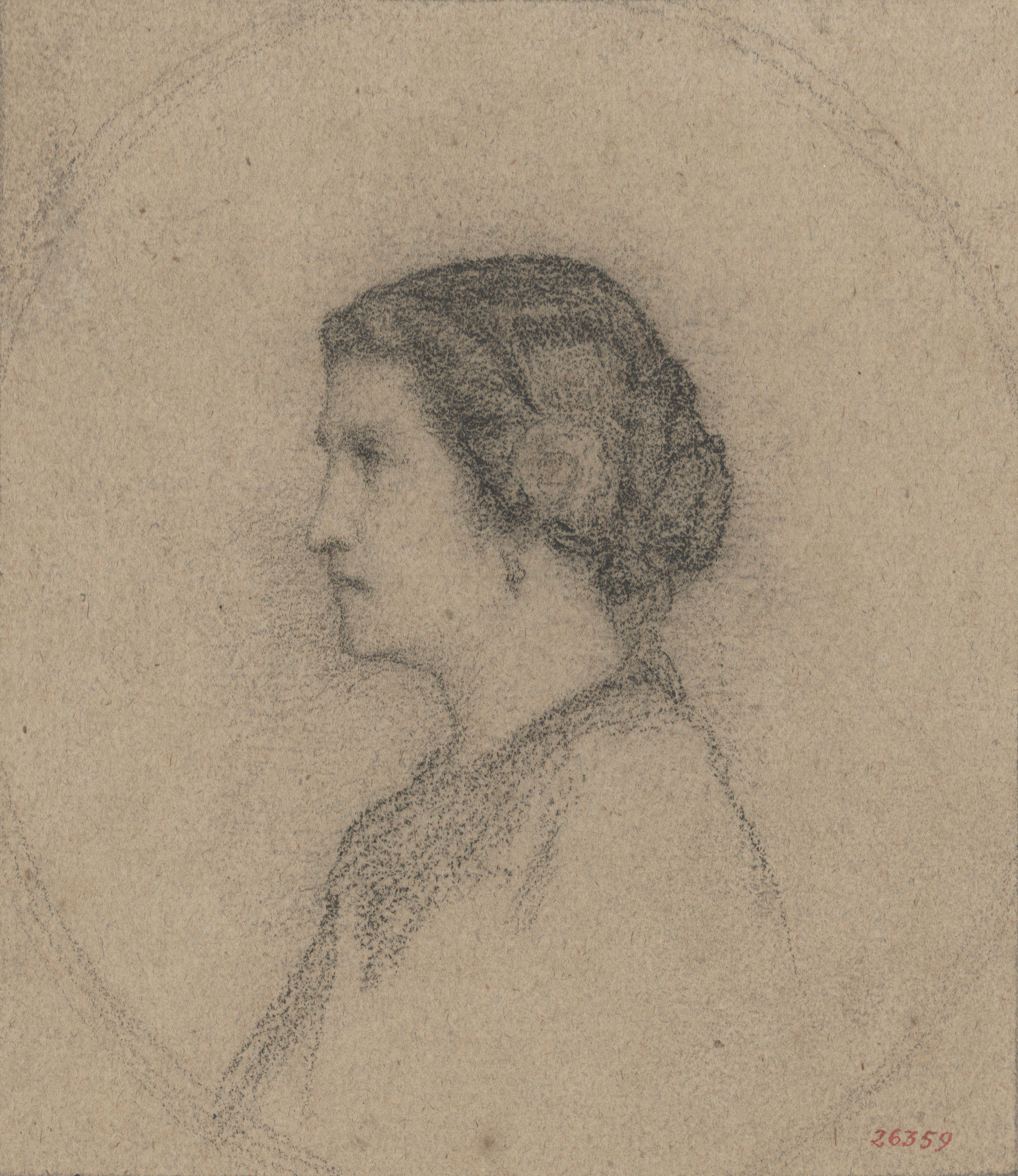 image for: Francesc Torras - Retrat d'una dona - Cap a 1855-1870