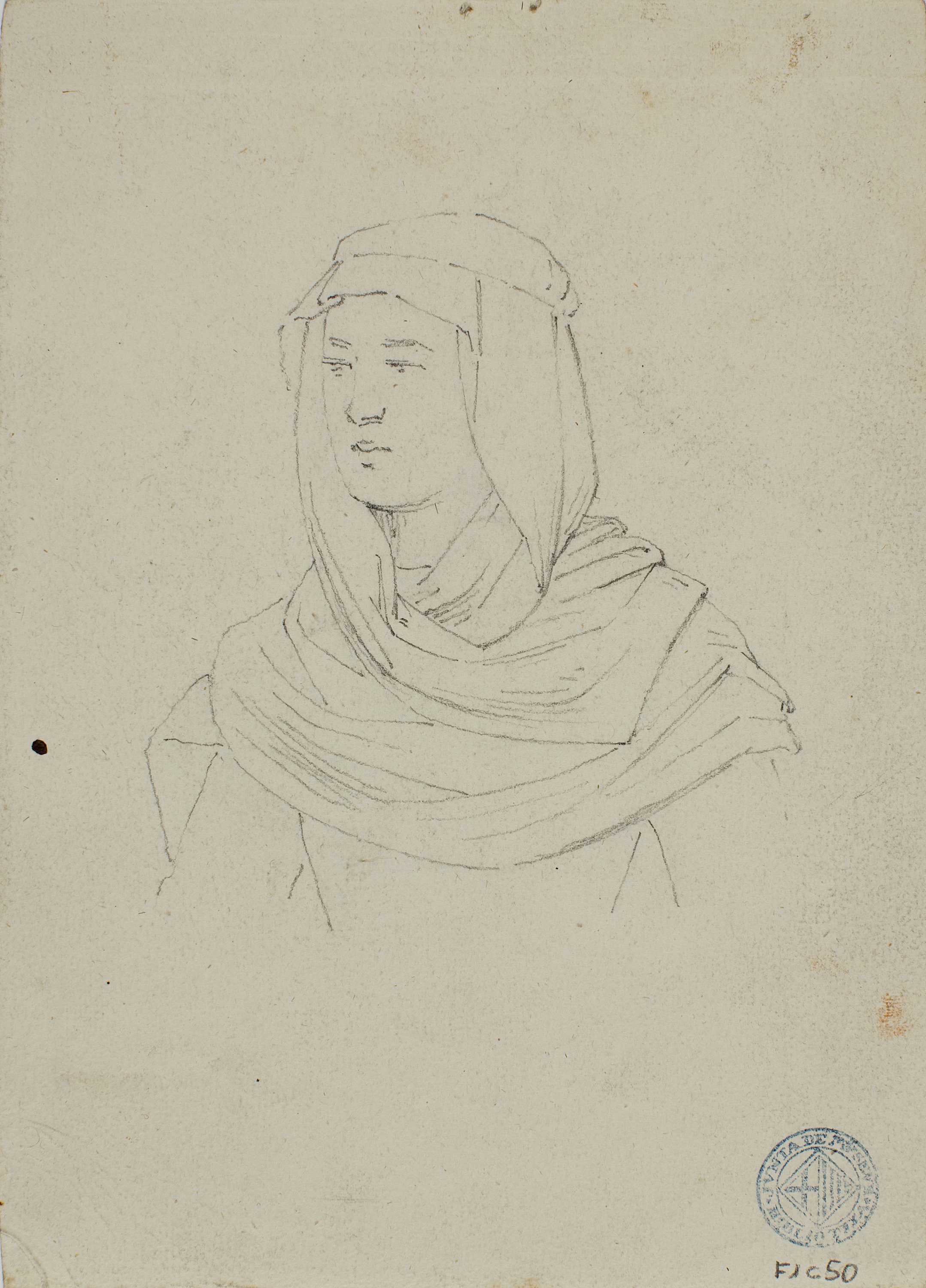 image for: Claudi Lorenzale - Bust de dona (anvers) / Bust de dona (revers) - Cap a 1850-1870 [1]