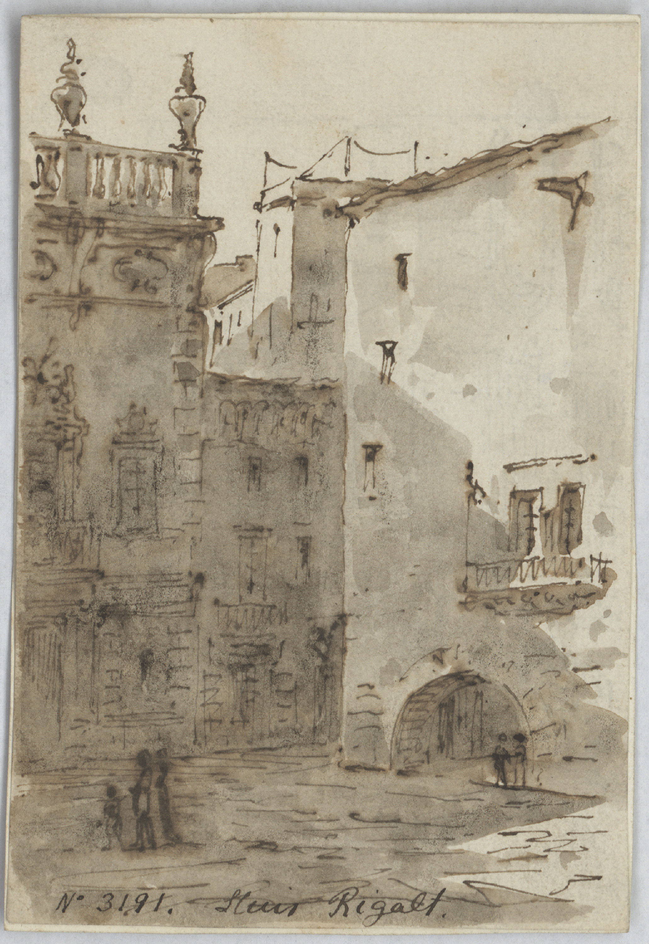 image for: Lluís Rigalt - Plaça - Cap a 1860-1870