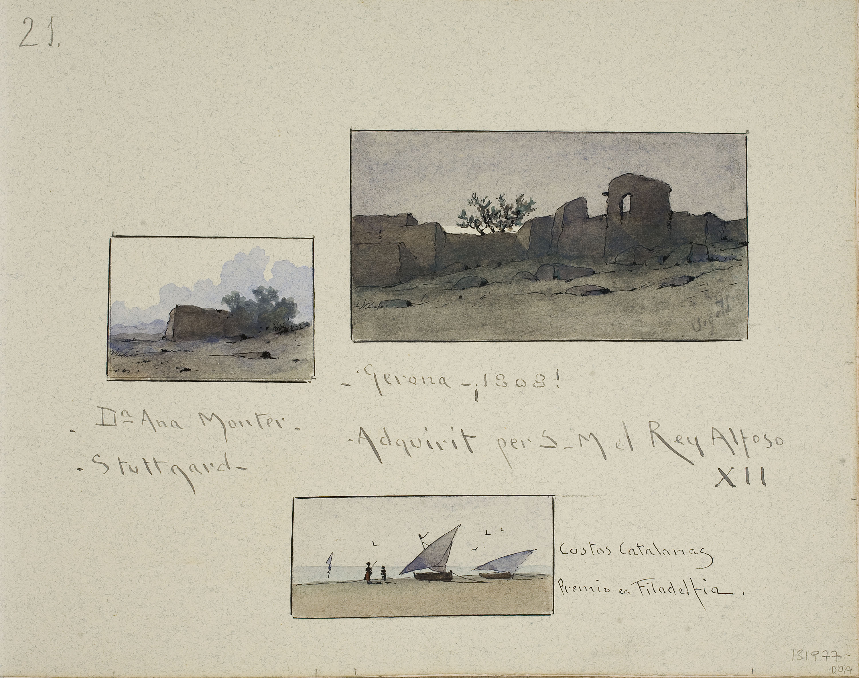 image for: Modest Urgell - Quadres de l'artista (anvers) / El «casero» (revers) - Cap a 1918