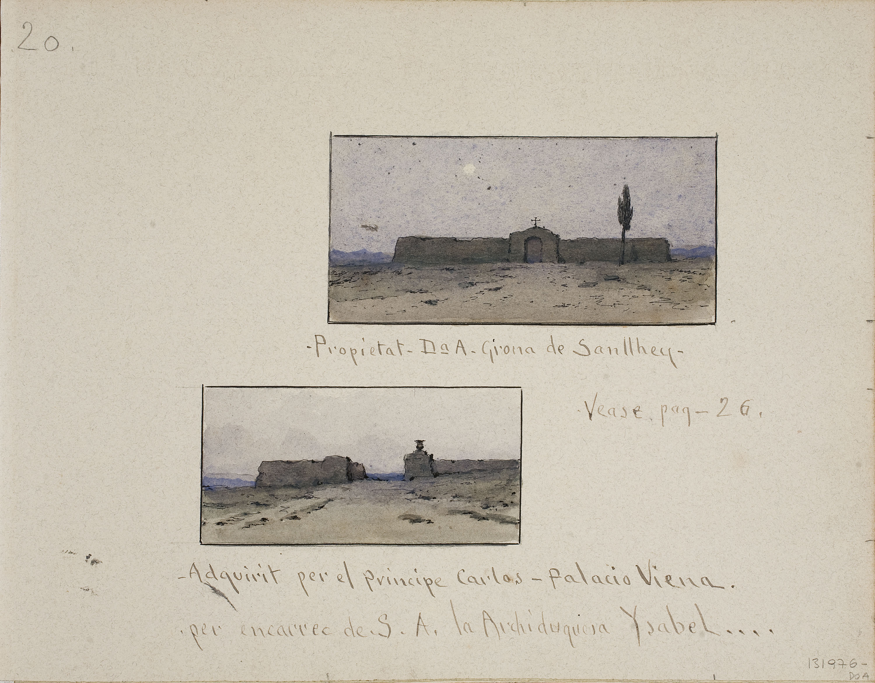 image for: Modest Urgell - Quadres de l'artista (anvers) / El «casero» (revers) - Cap a 1918