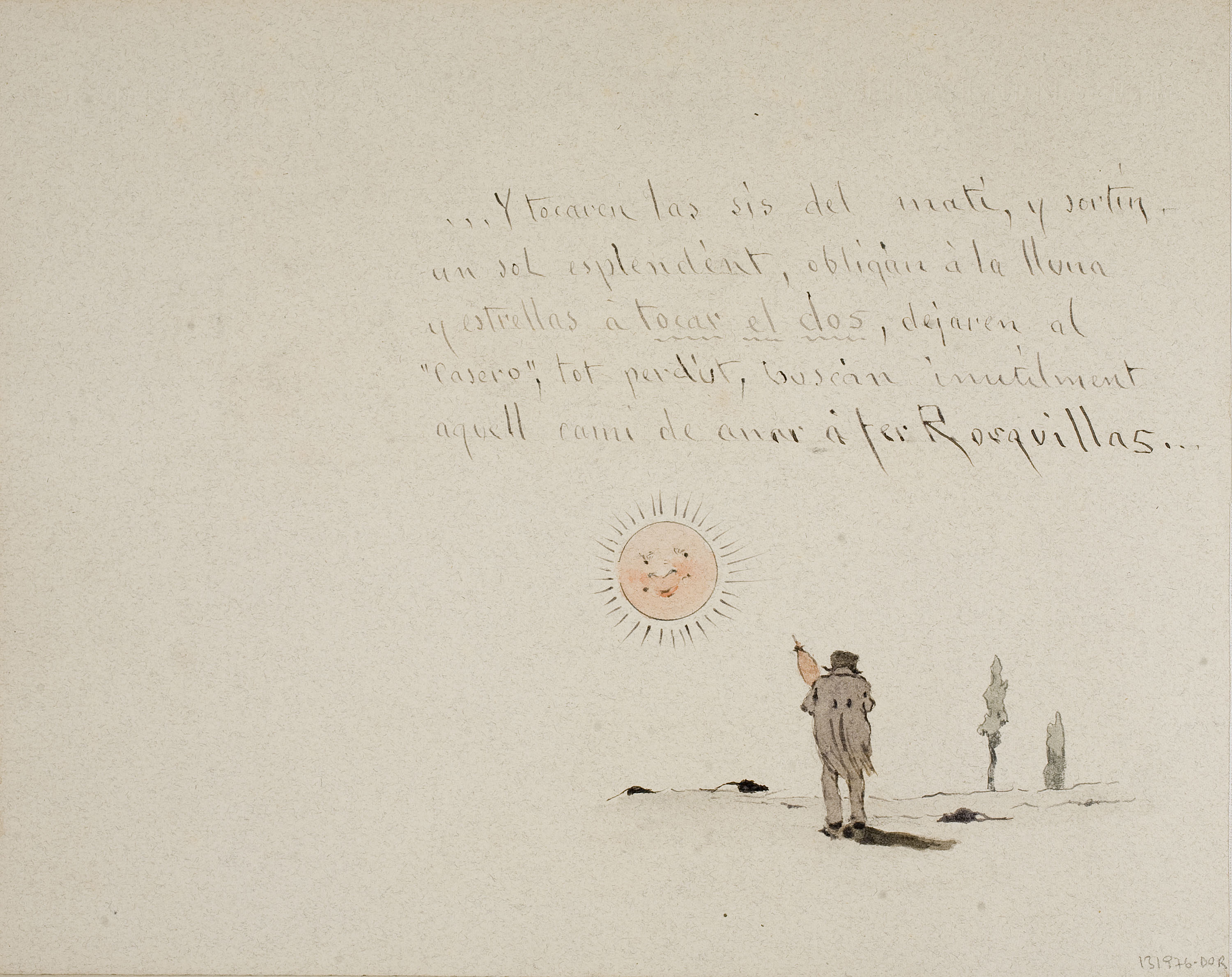 image for: Modest Urgell - Quadres de l'artista (anvers) / El «casero» (revers) - Cap a 1918 [1]