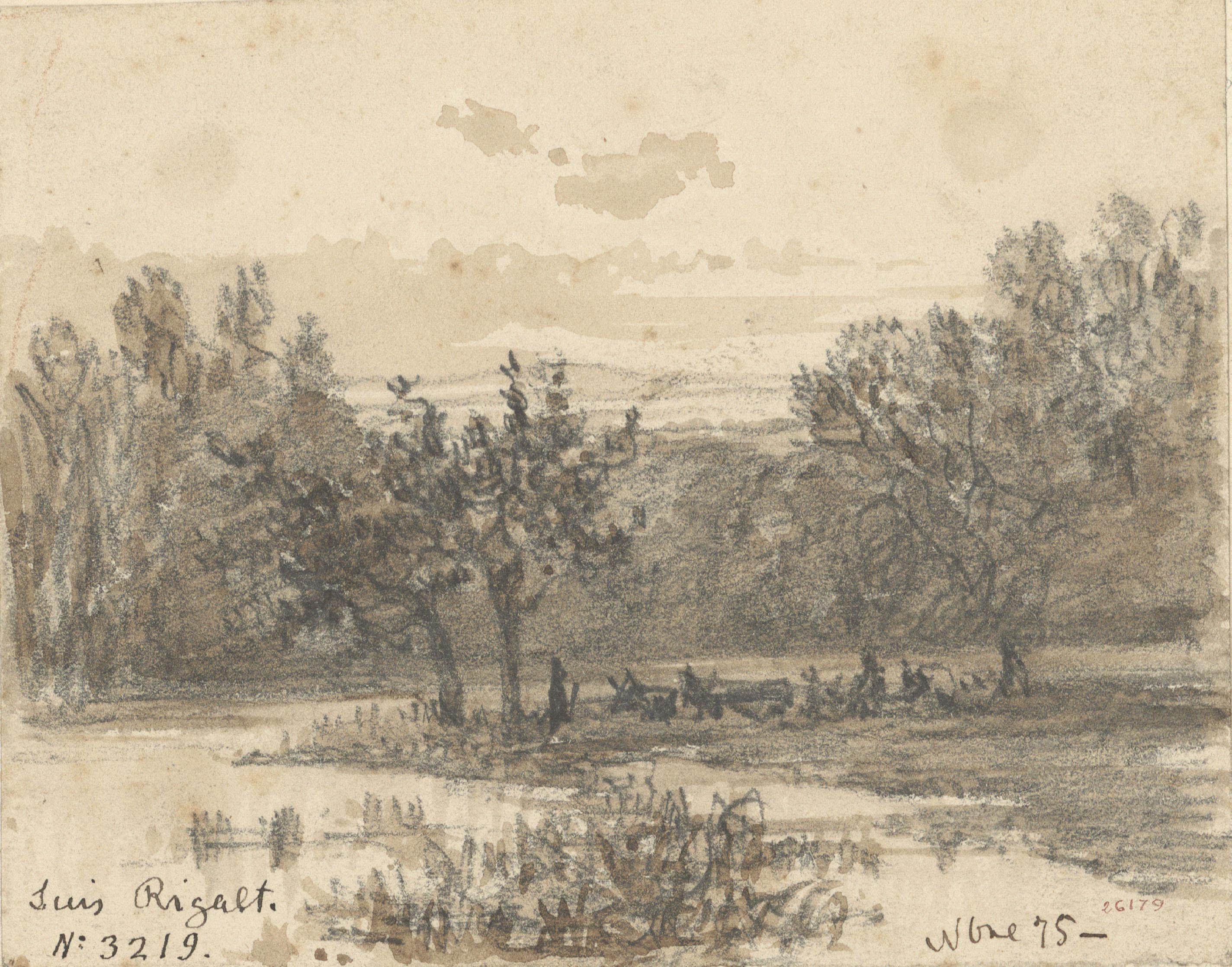 Lluís Rigalt - Paisatge - Novembre de 1875 image for: Lluís Rigalt - Paisatge - Novembre de 1875