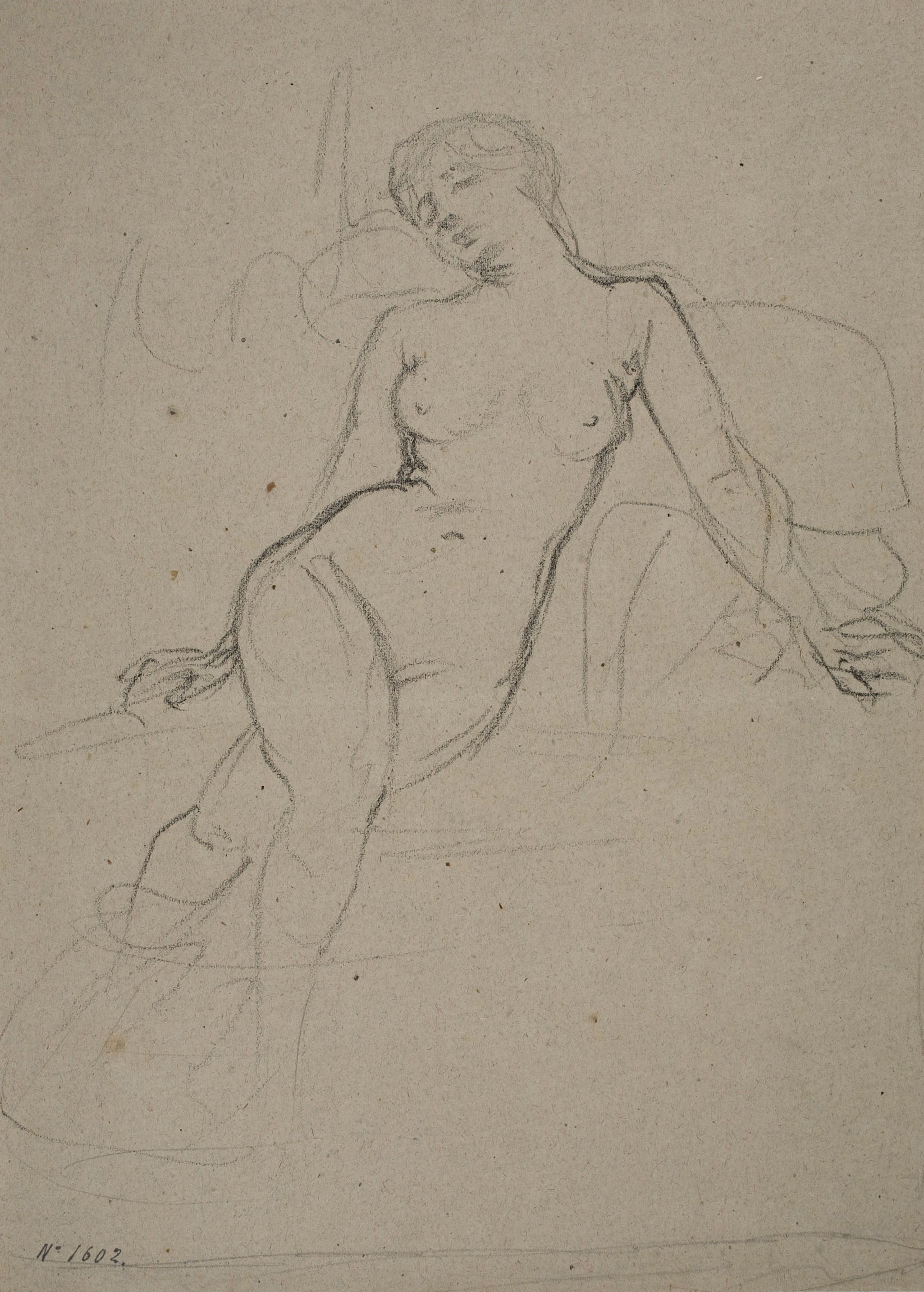 image for: Ramon Martí i Alsina - Nu femení - Cap a 1865-1870