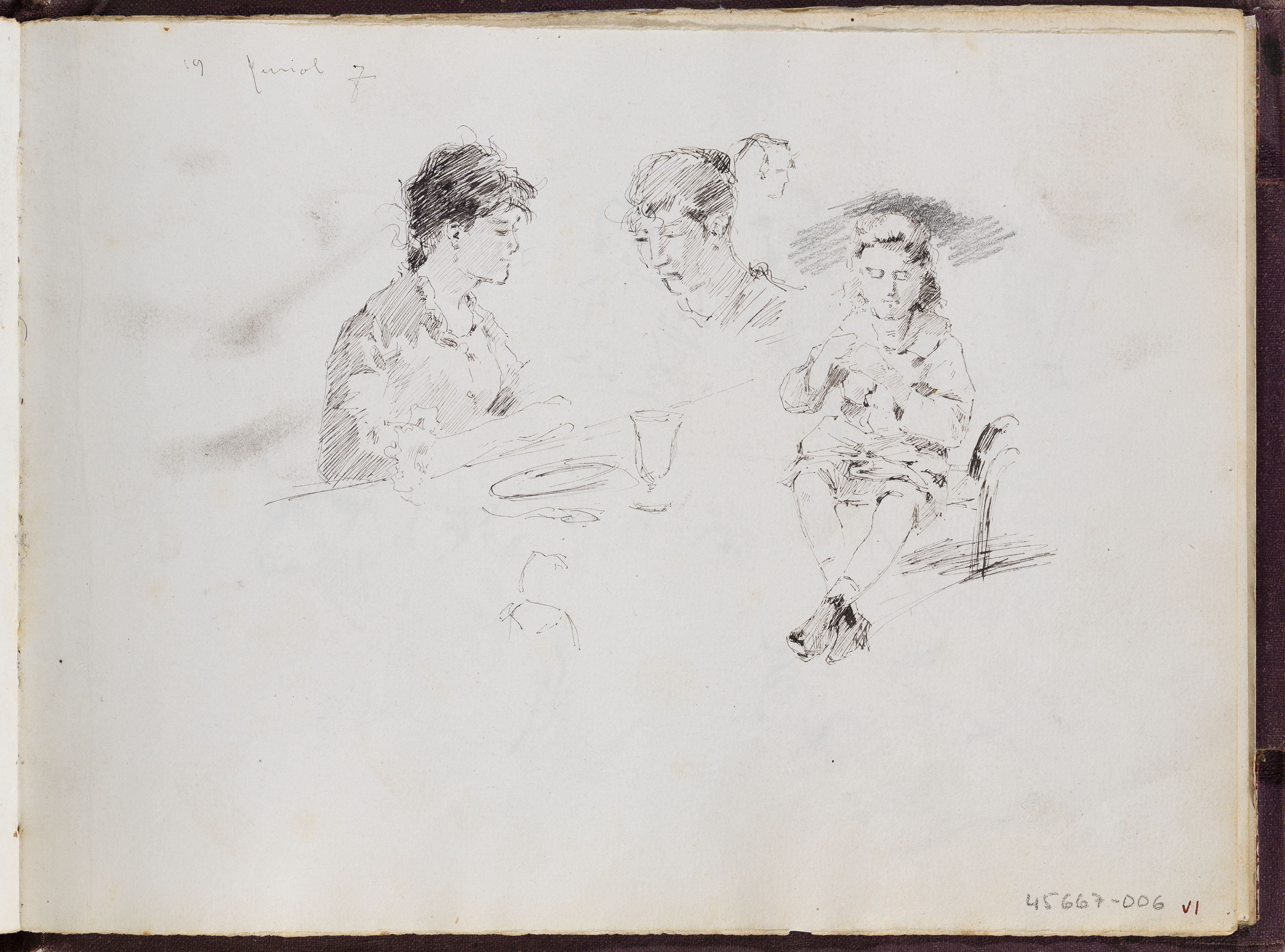 image for: Alexandre de Riquer - Apunts de dones - 1878