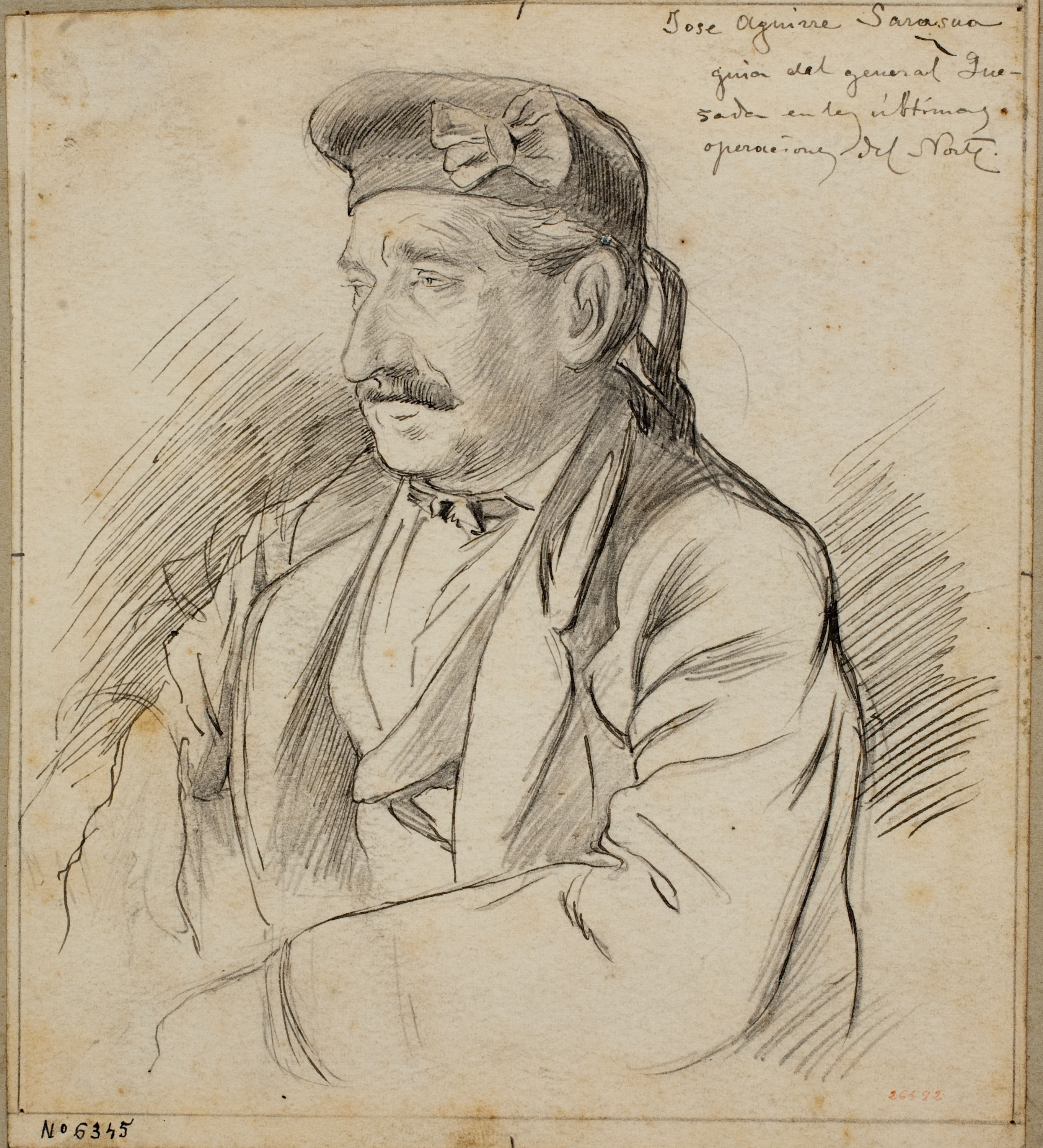 image for: Josep Lluís Pellicer - Retrat de José Aguirre Sarasua - Cap a 1876