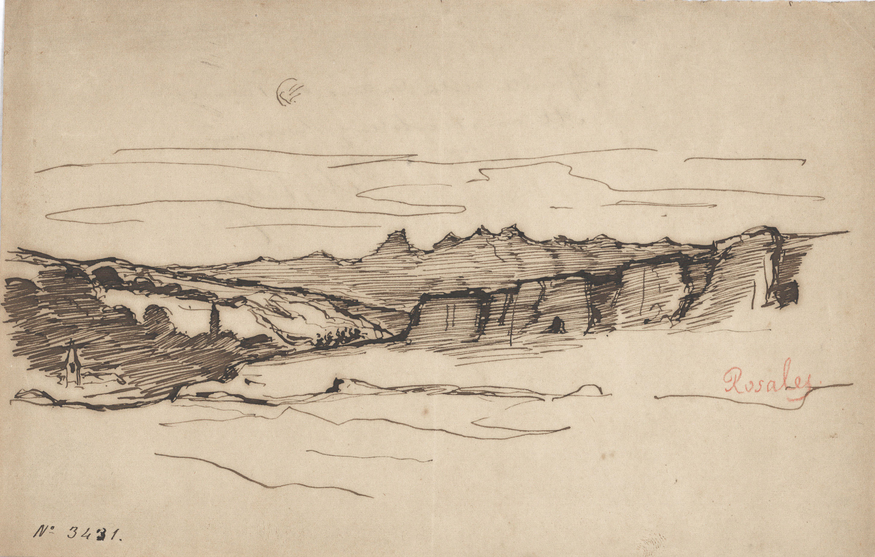 image for: Eduardo Rosales - Paisatge - Cap a 1870