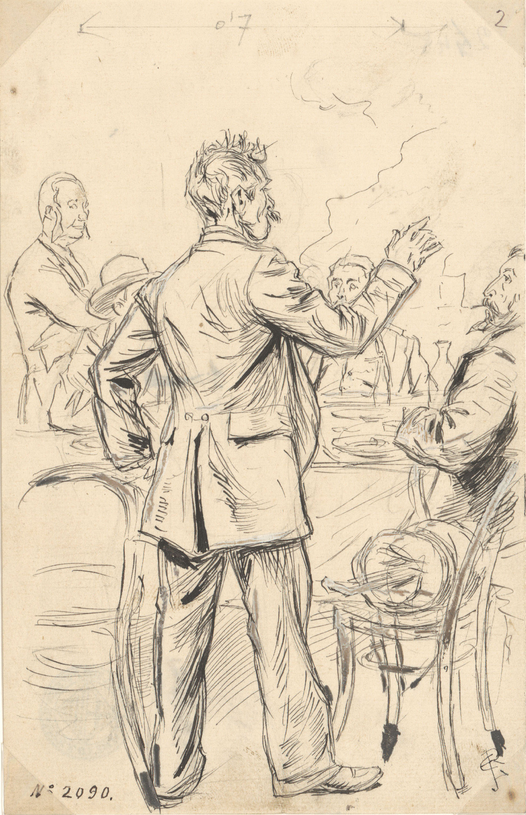 Josep Lluís Pellicer - Al restaurant de Reims - Cap a 1889 image for: Josep Lluís Pellicer - Al restaurant de Reims - Cap a 1889