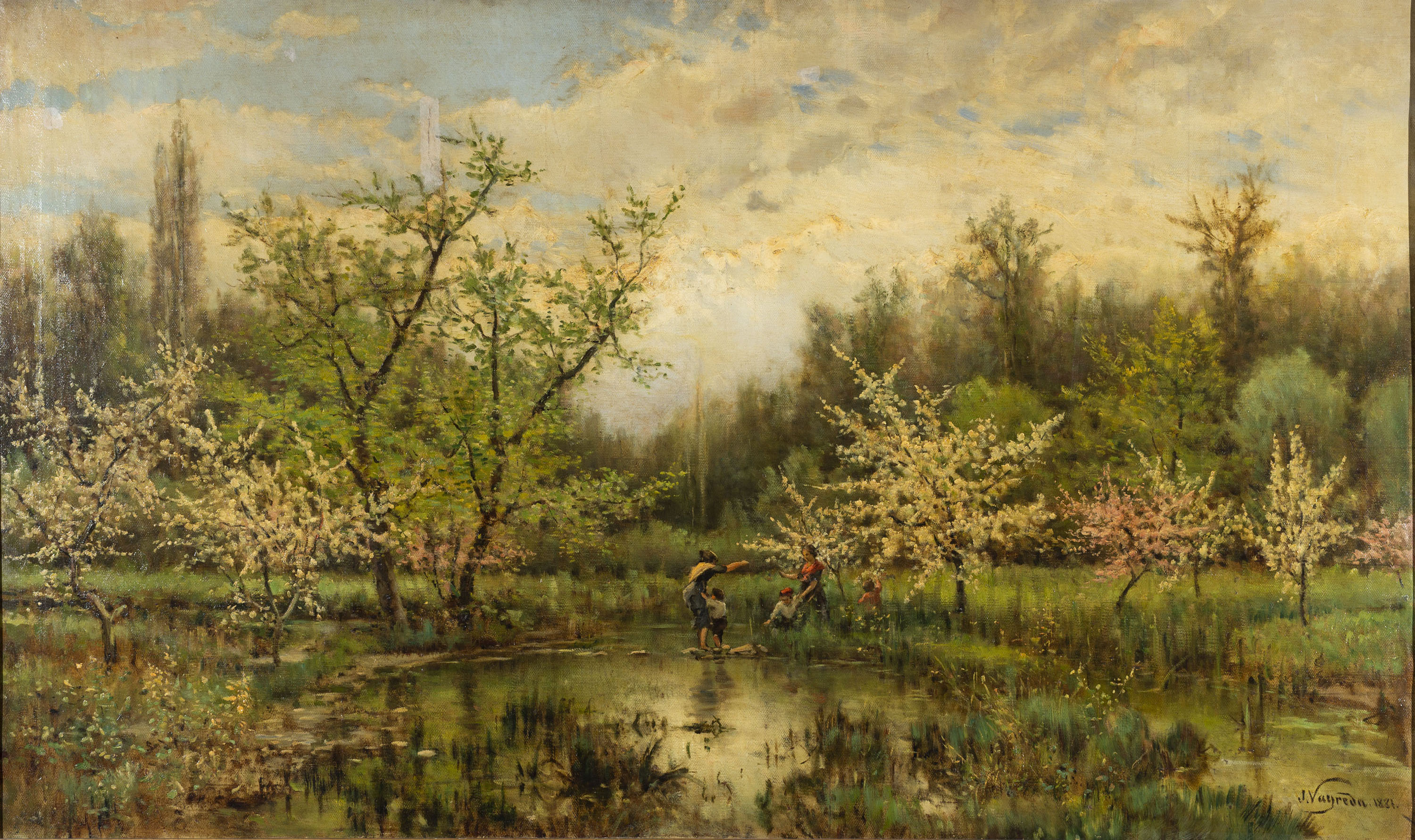 image for: Joaquim Vayreda - Flors d'abril - 1881