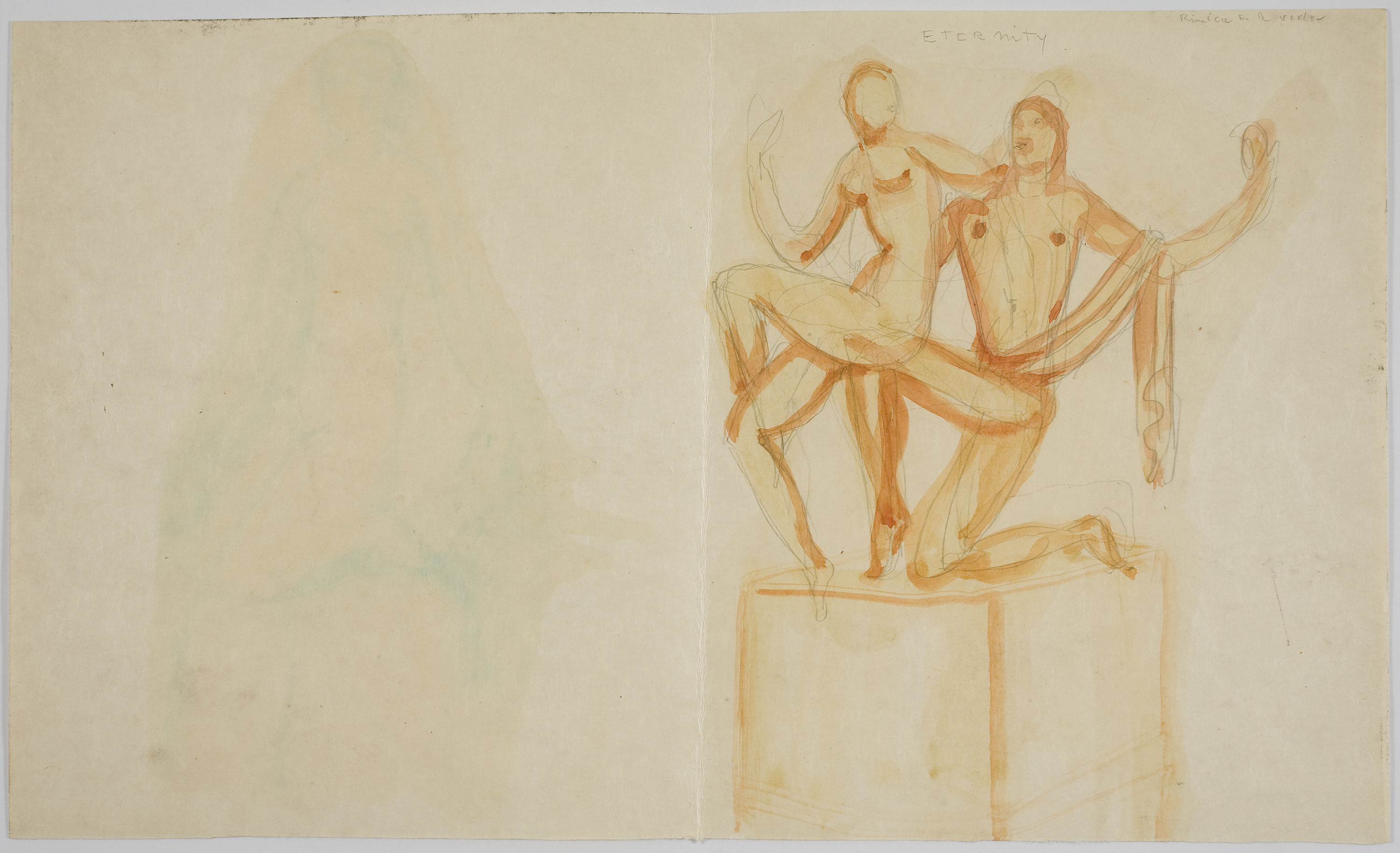image for: Ismael Smith - Projecte escultòric (anvers) / Projecte escultòric «Eternity» (revers) - Cap a 1922-1924 [1]
