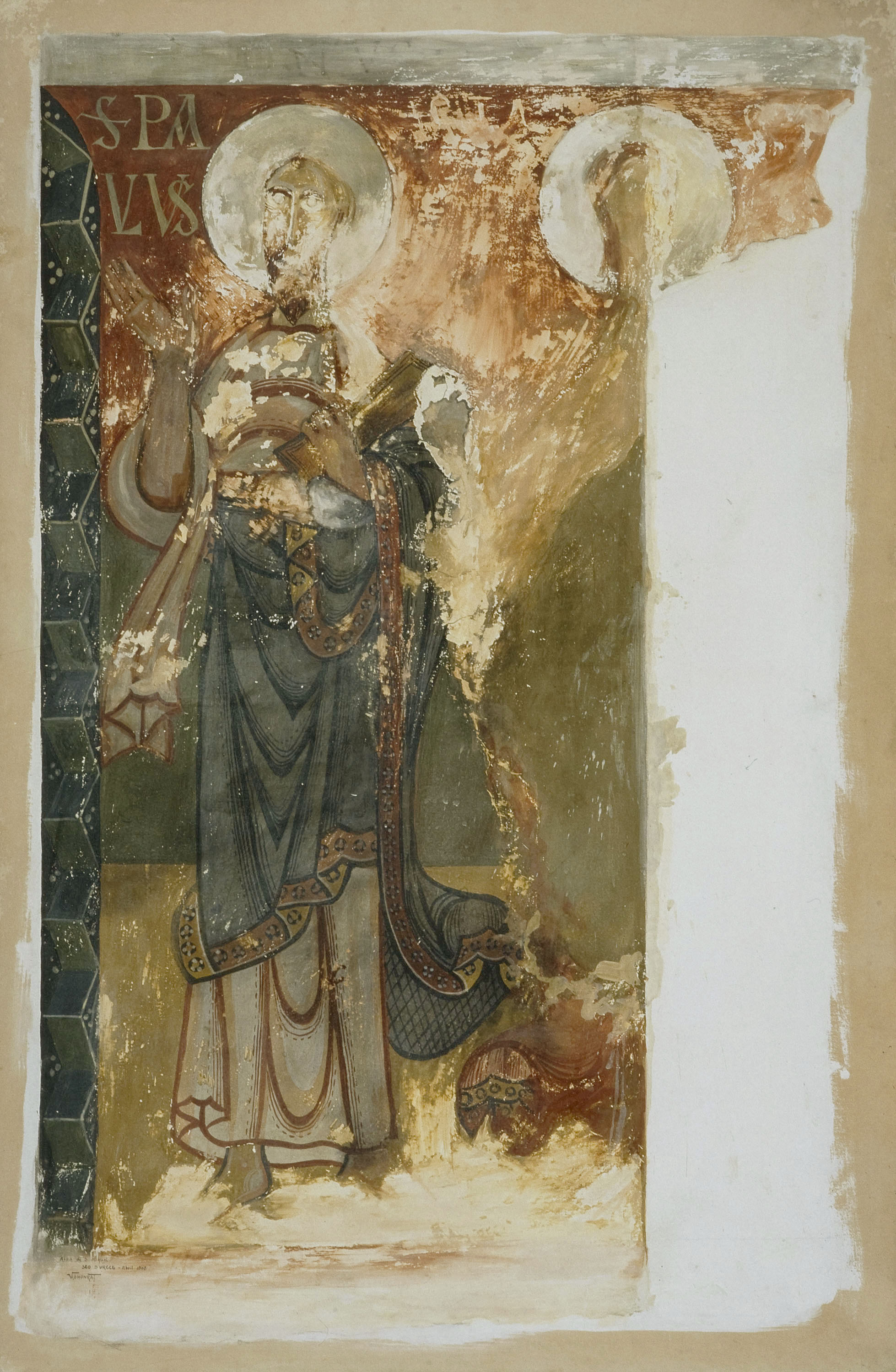 image for: Joan Vallhonrat - Reproducció de les pintures de l'absis de Sant Pere de la Seu d'Urgell. Sant Pau - 1908
