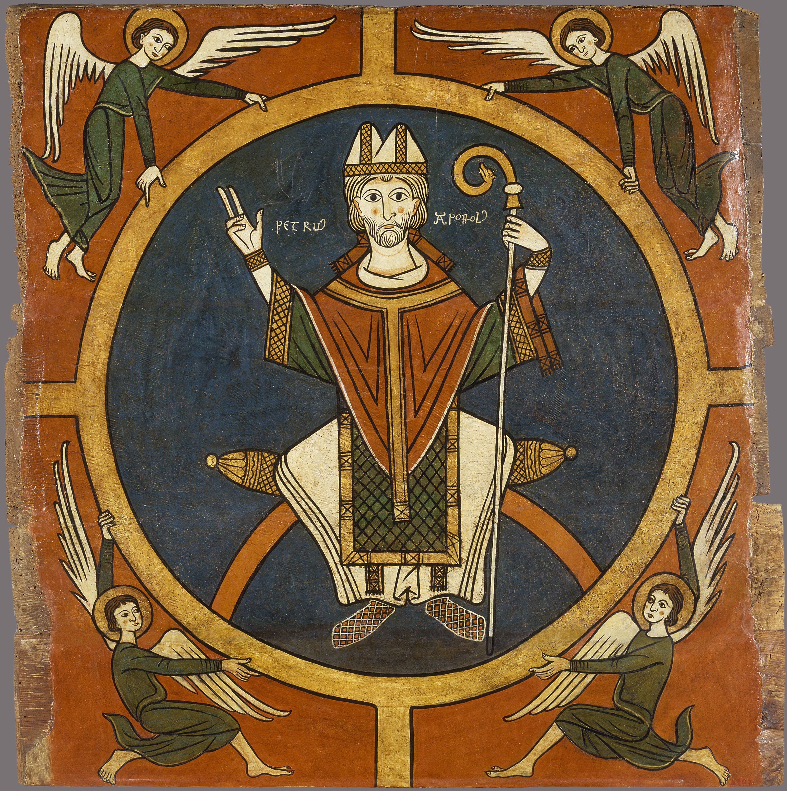 image for: Anònim. Catalunya. Taller de la Seu d'Urgell del 1200 - Lateral d'altar d'Aurós. Sant Pere - Segon quart del segle XIII