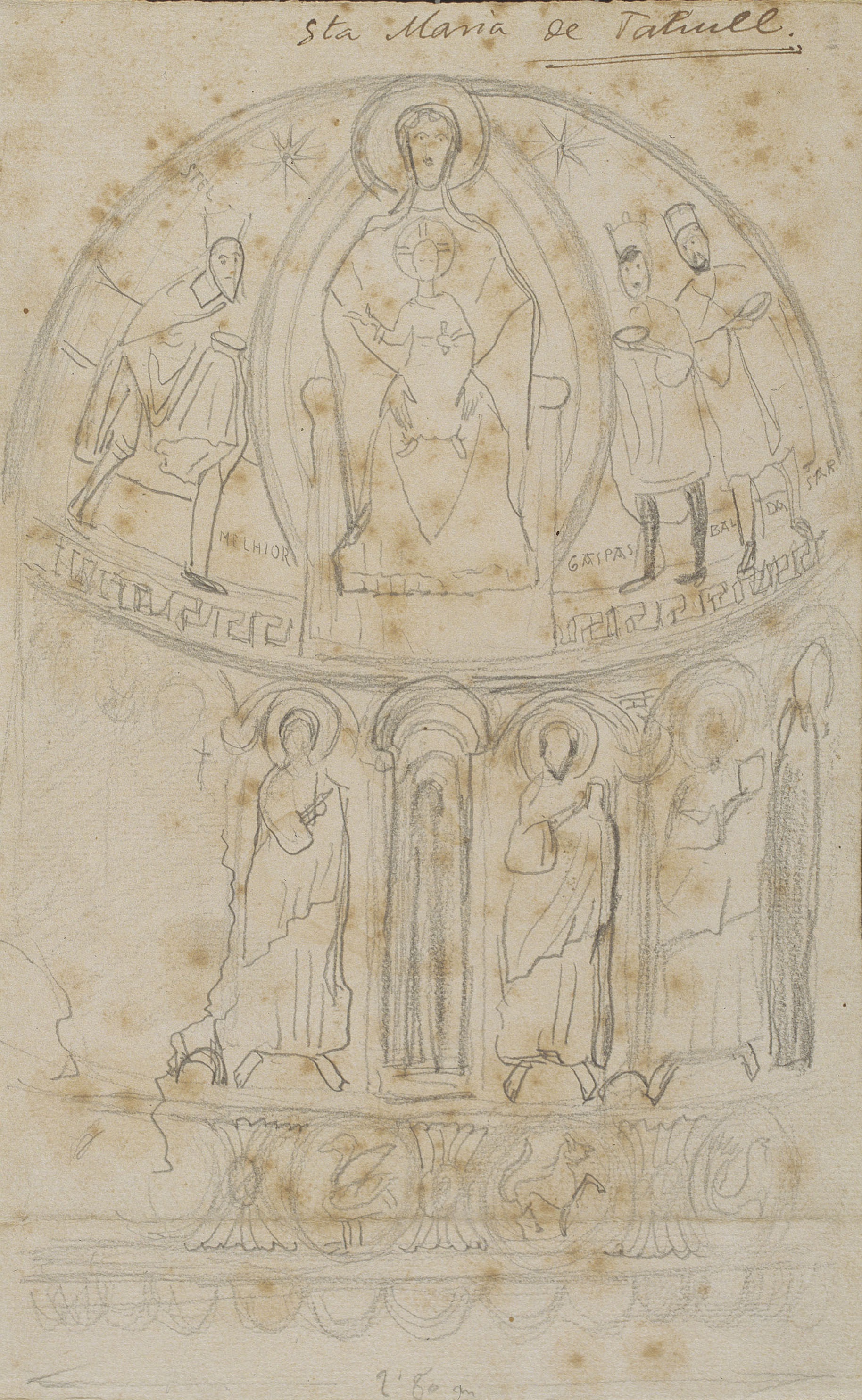 image for: Joan Vallhonrat - Reproducció de les pintures de l'absis de Santa Maria de Taüll - 1909