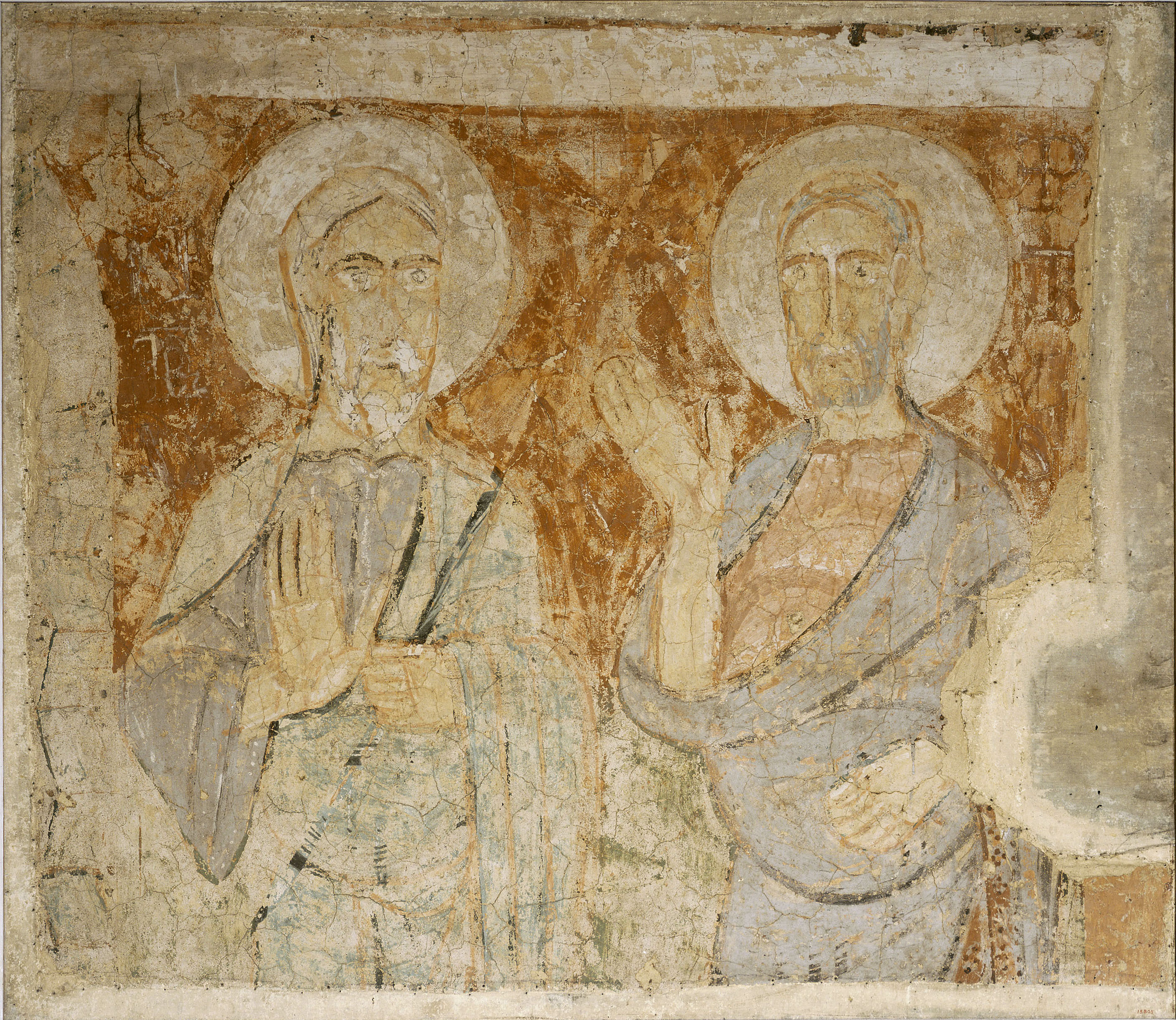 image for: Mestre de la Seu d'Urgell - Fragment d'un segon arrencament dels apòstols Andreu i Pere, de la Seu d'Urgell - Segon quart del segle XII
