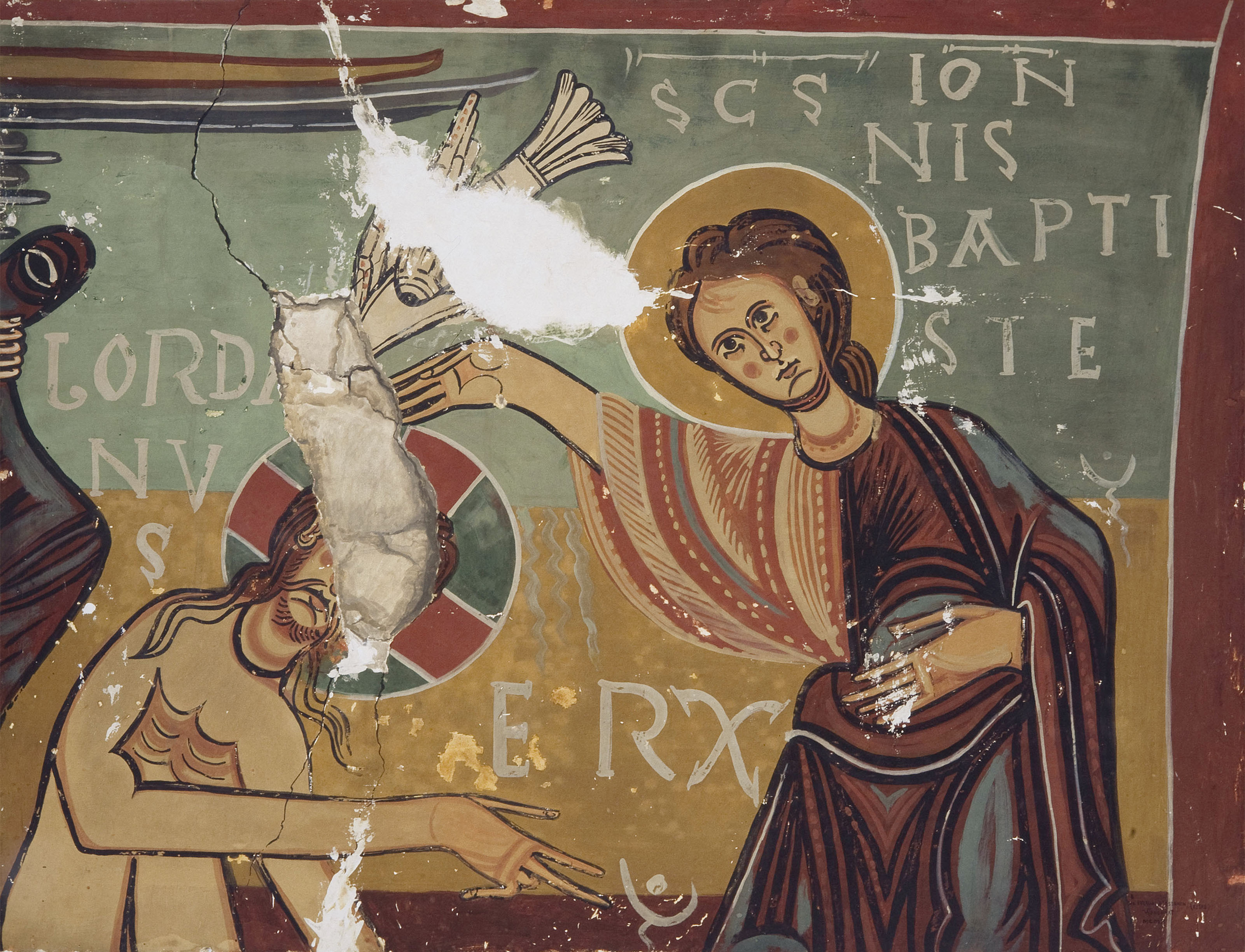 image for: Joan Vallhonrat - Reproducció de les pintures de l'absis d'Estaon. Baptisme de Crist - 1910