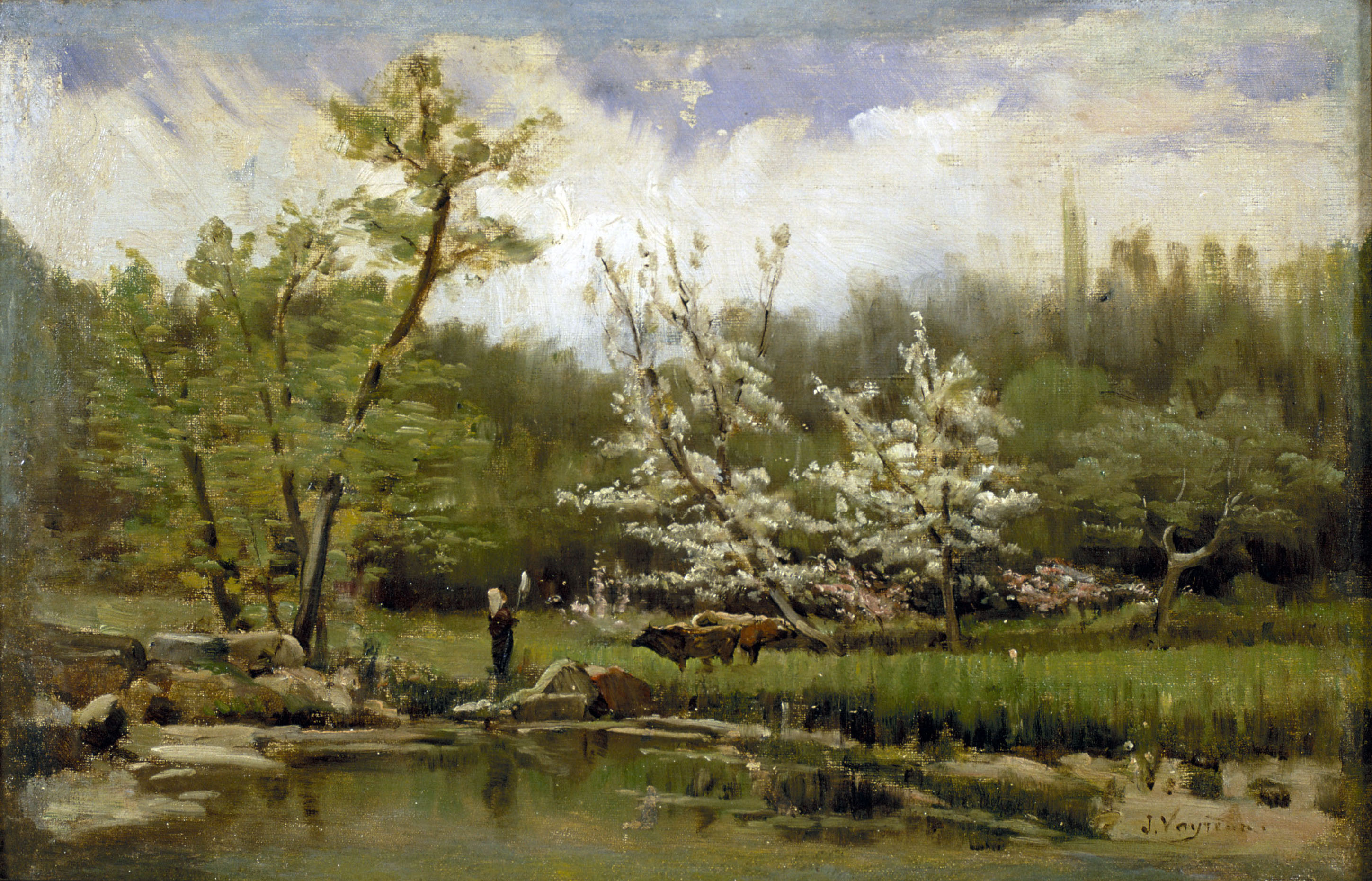 image for: Joaquim Vayreda - Paisatge de primavera - Cap a 1876-1882