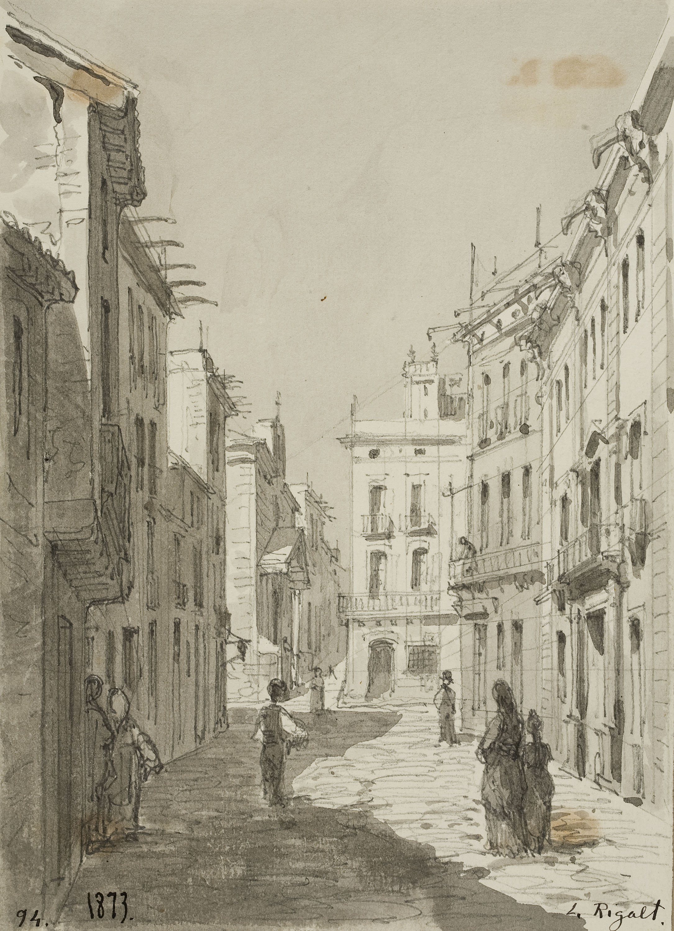 image for: Lluís Rigalt - Carrer de Barcelona - 1873