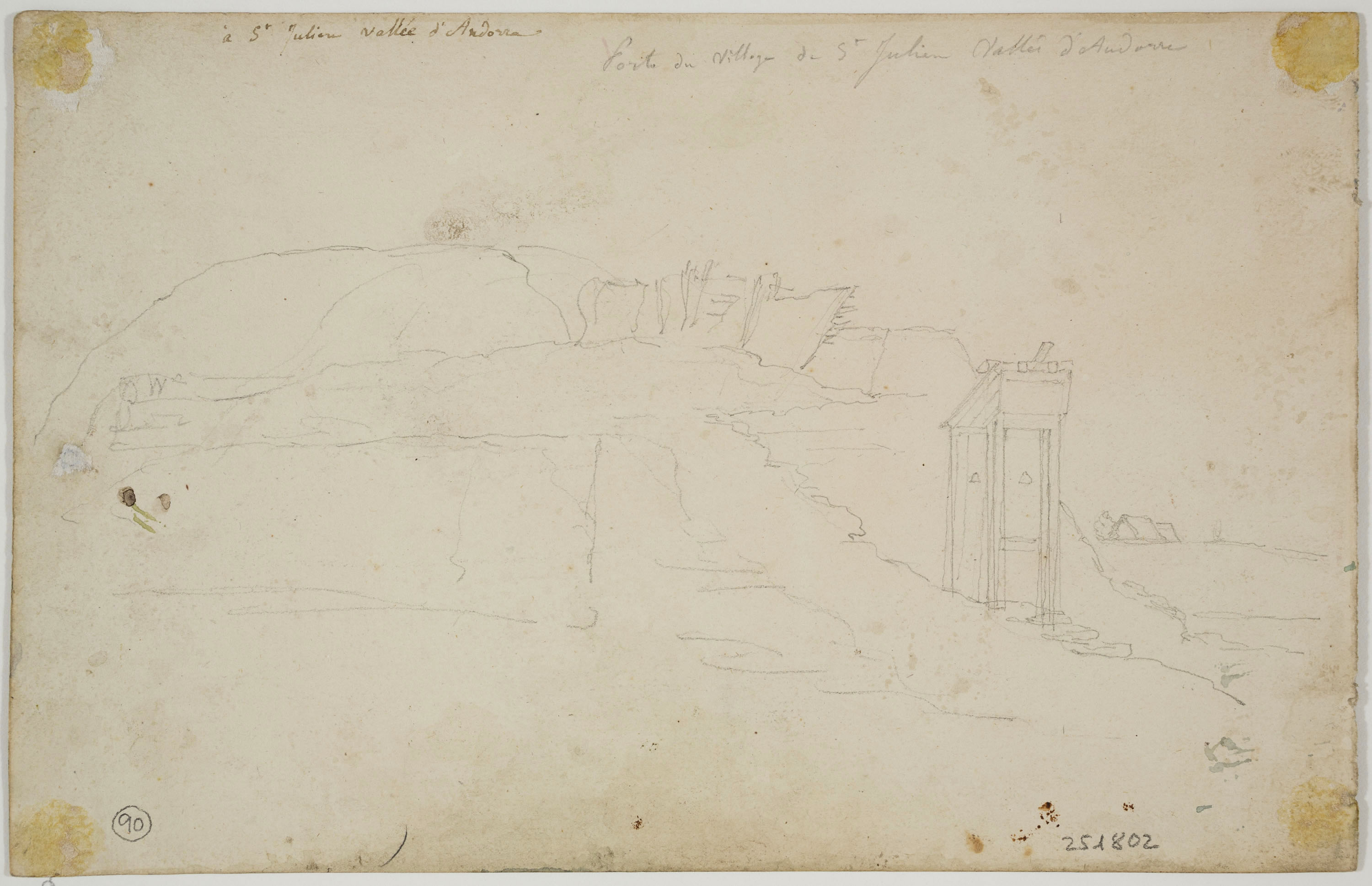image for: Adolphe Hedwige Alphonse Delamare - Porta a Sant Julià d'Andorra (anvers) / Porta a Sant Julià d'Andorra (revers) - Cap a 1825 [1]