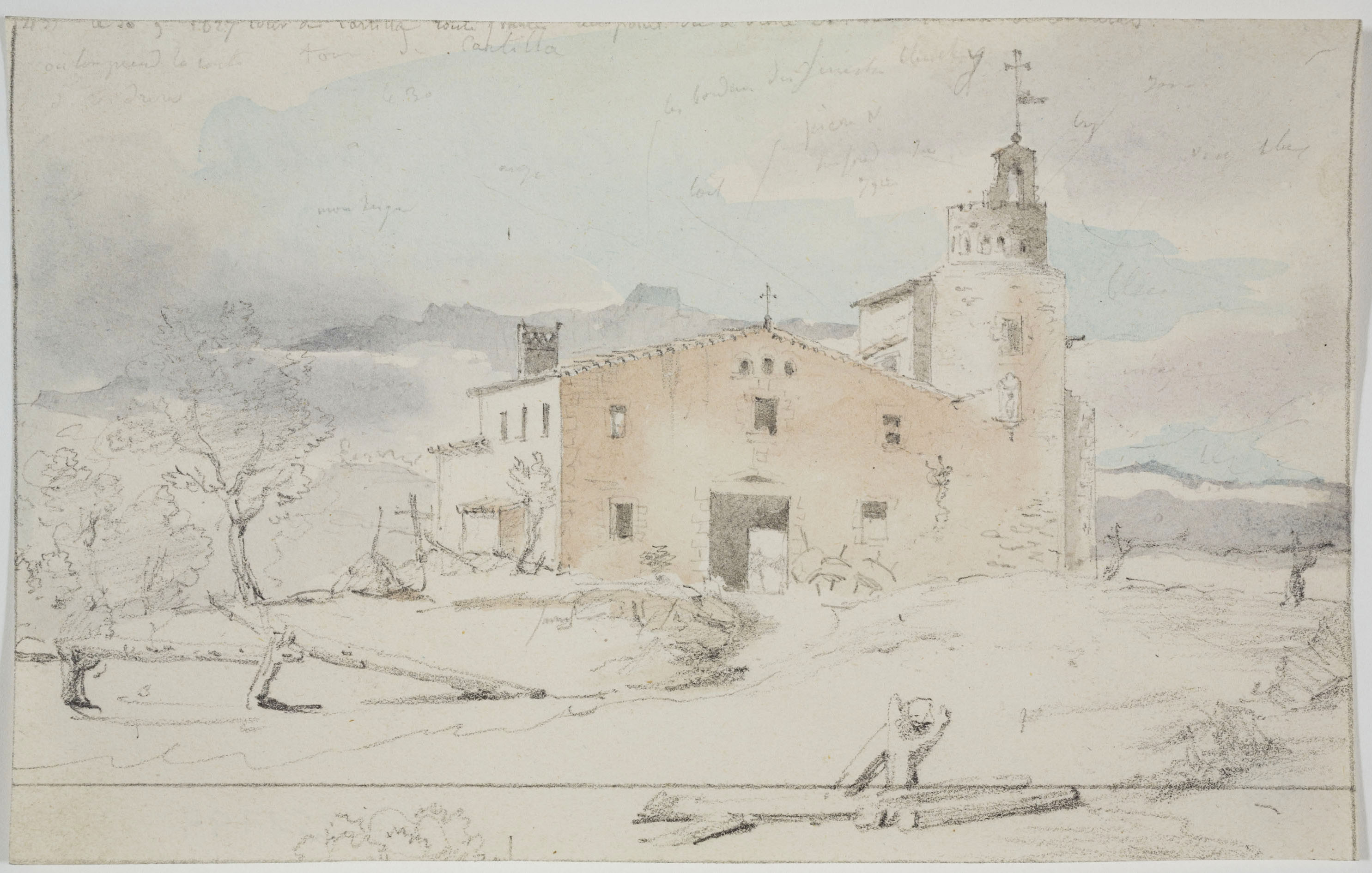 Adolphe Hedwige Alphonse Delamare - Torre Cartellà a Vidreres - 30 de novembre de 1827 image for: Adolphe Hedwige Alphonse Delamare - Torre Cartellà a Vidreres - 30 de novembre de 1827