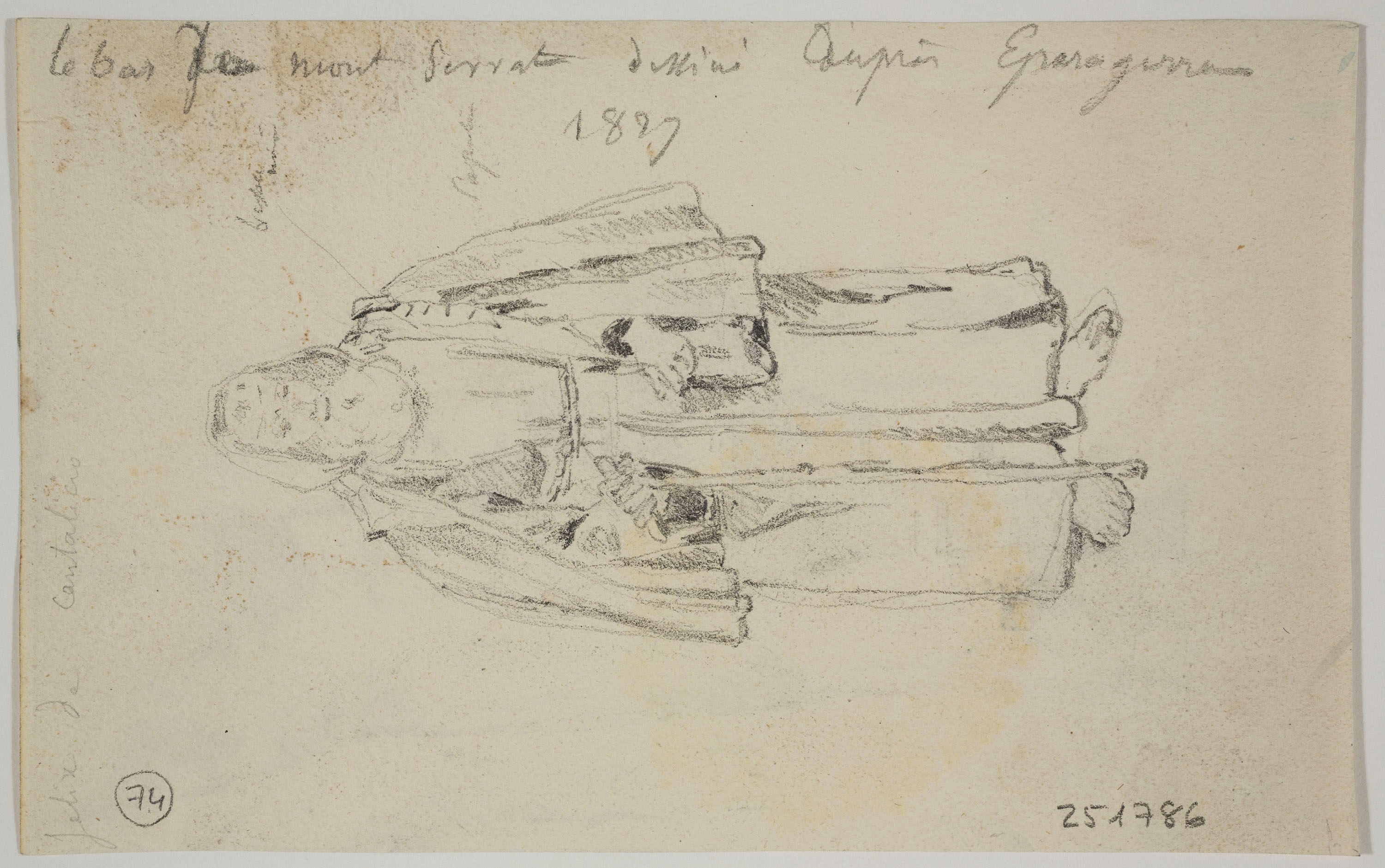 image for: Adolphe Hedwige Alphonse Delamare - Rodalies de Montserrat a prop d’Esparreguera (anvers) / Sant Fèlix Cantalicio (revers) - 1827 [1]