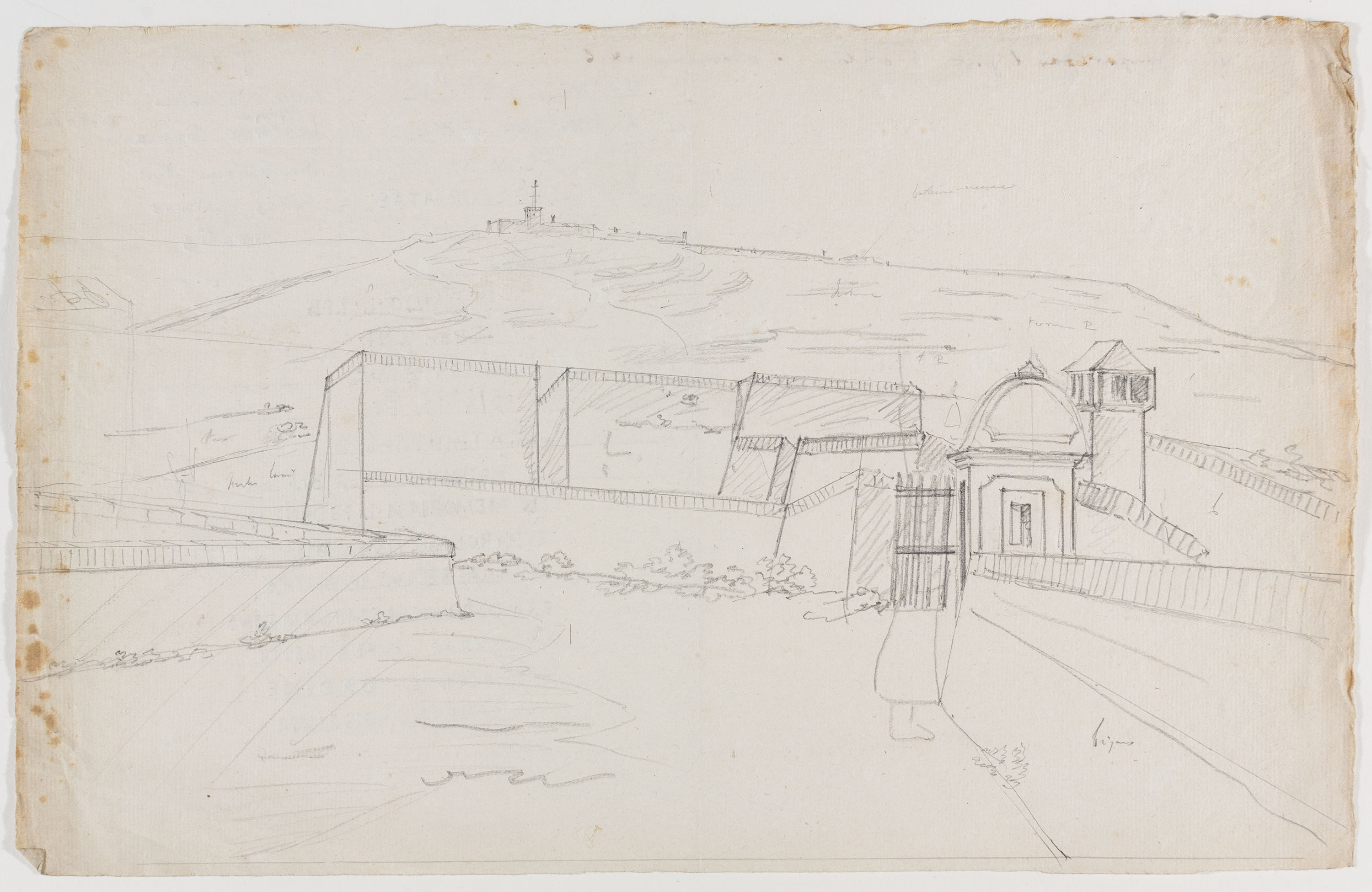image for: Adolphe Hedwige Alphonse Delamare - Muralla de Barcelona. Baluard de Sant Antoni - 1826