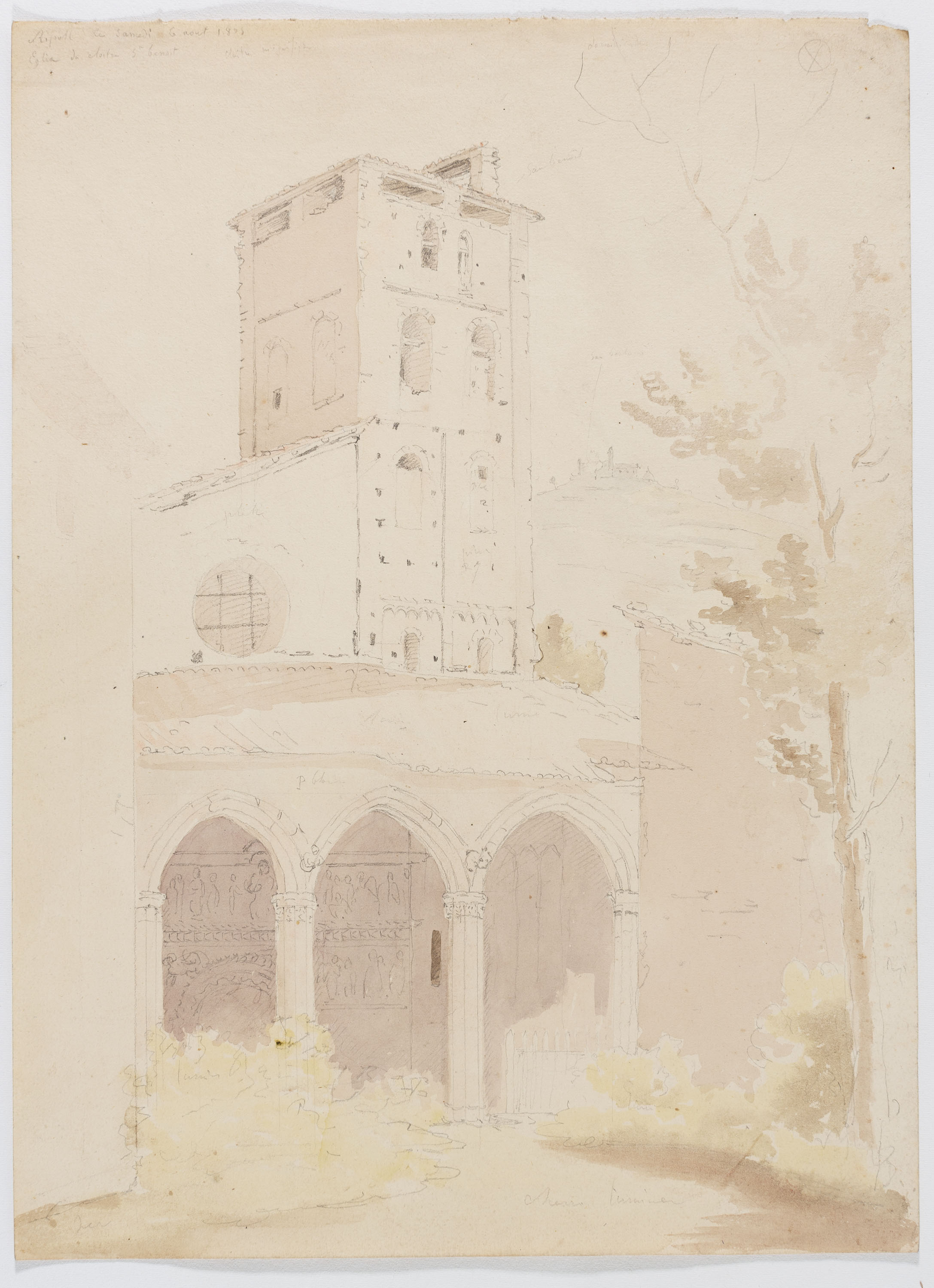image for: Adolphe Hedwige Alphonse Delamare - Monestir de Santa Maria de Ripoll (Església de Sant Benet de Ripoll) - Dissabte 6 d’agost de 1825
