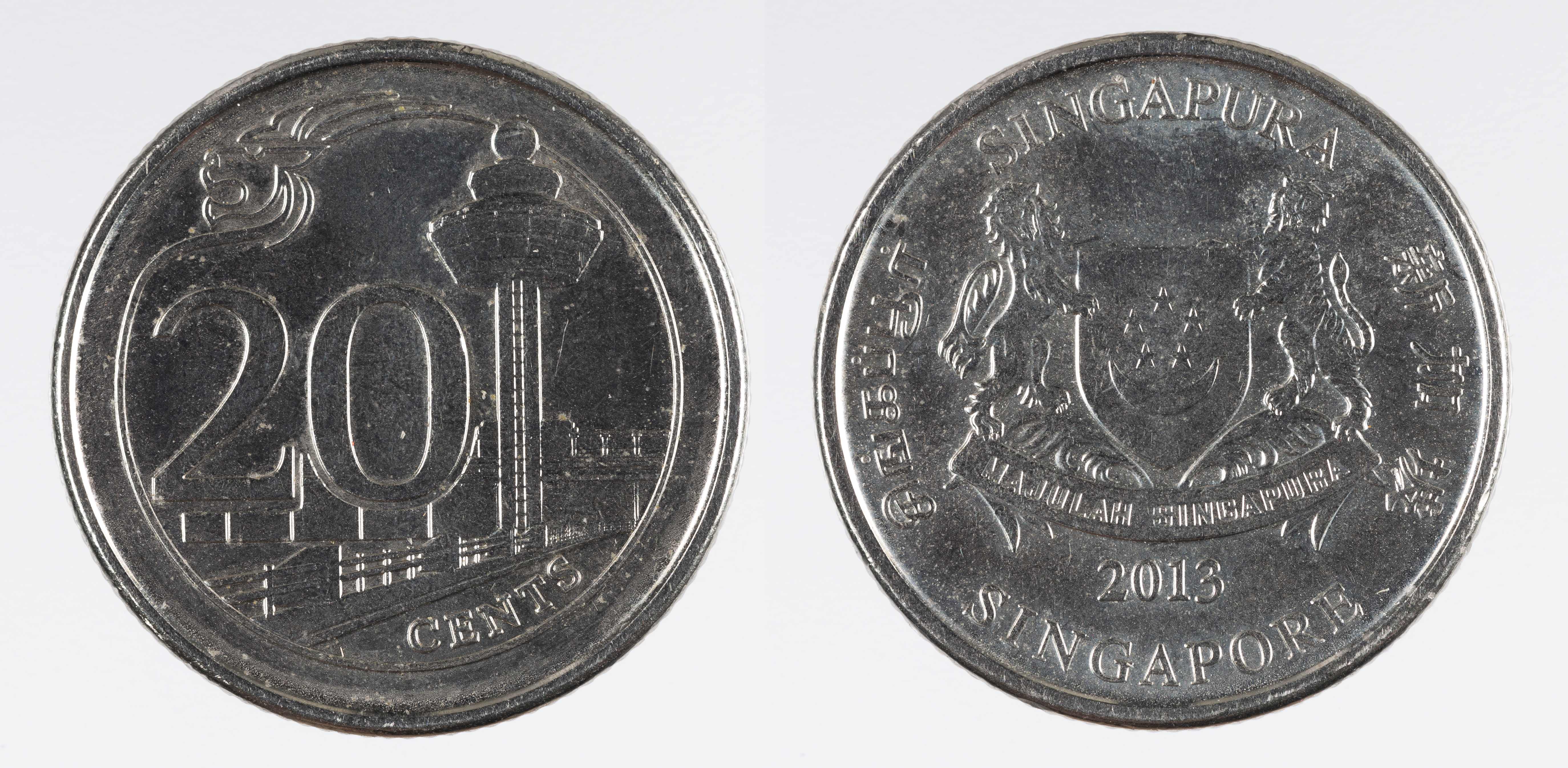 image for: República de Singapur - 20 cèntims - 2013