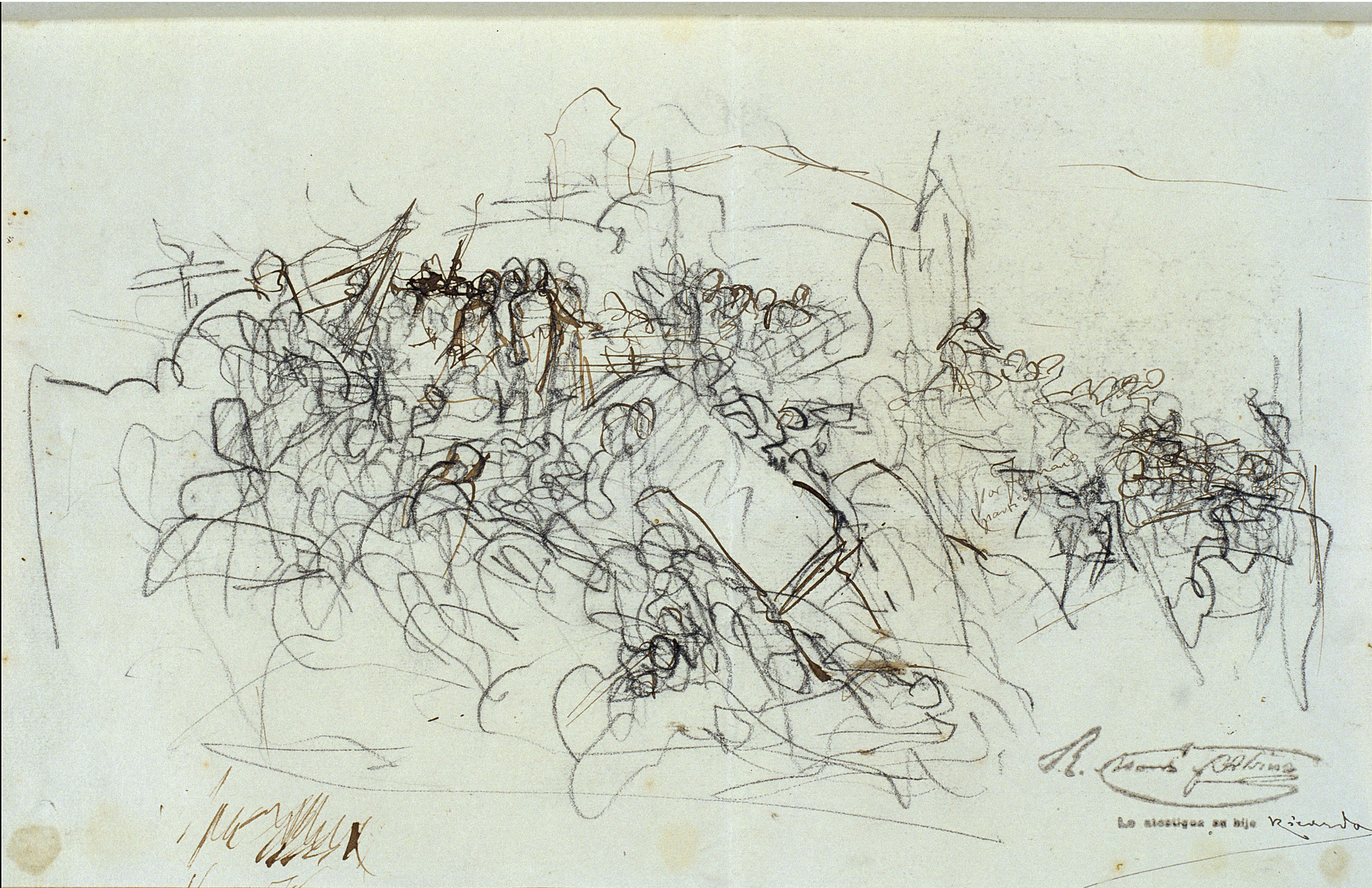 image for: Ramon Martí i Alsina - Estudi per al quadre «El gran dia de Girona» - Cap a 1863-1864