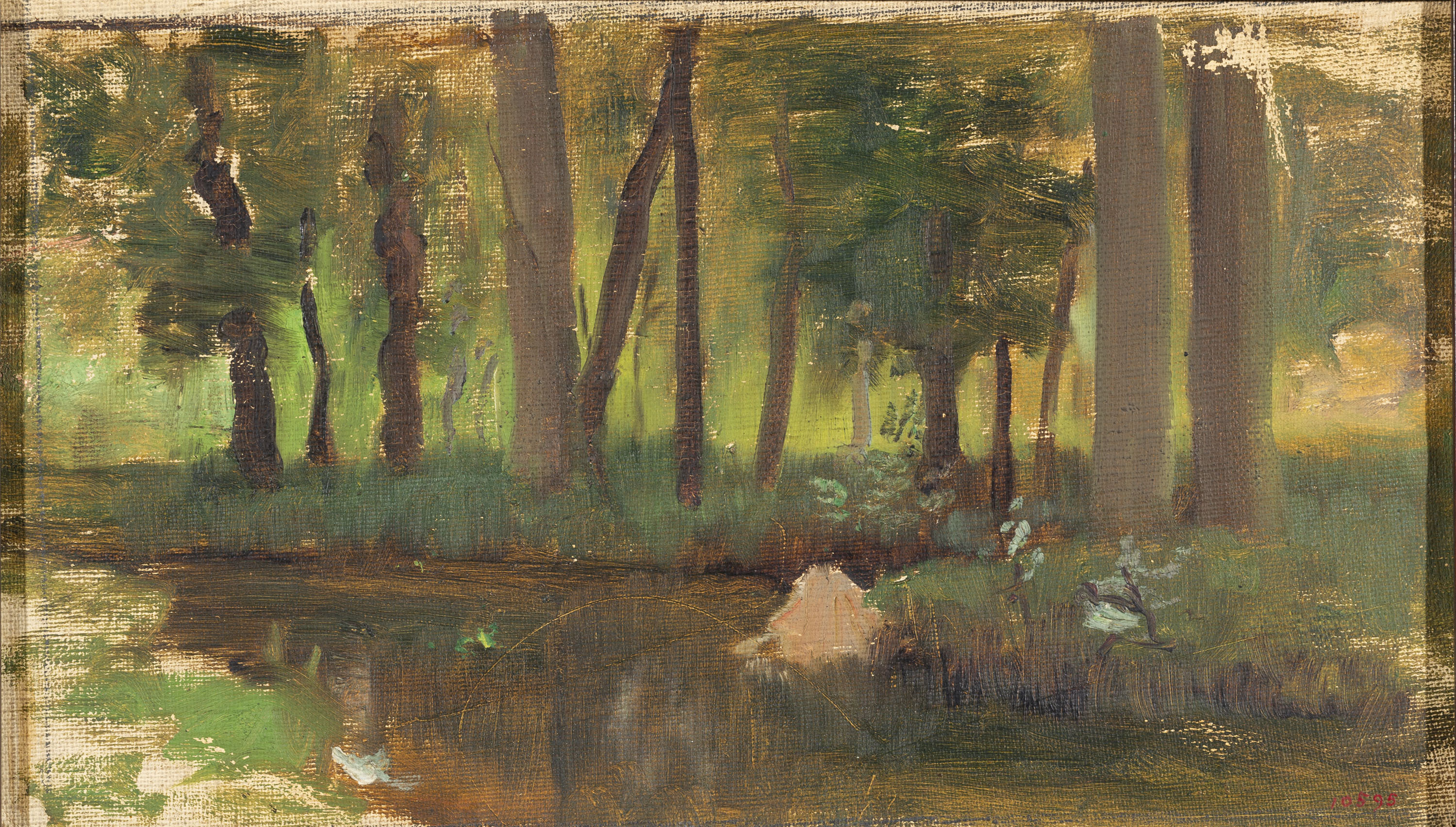 image for: Joaquim Vayreda - Aigua adormida (apunt) - Cap a1890