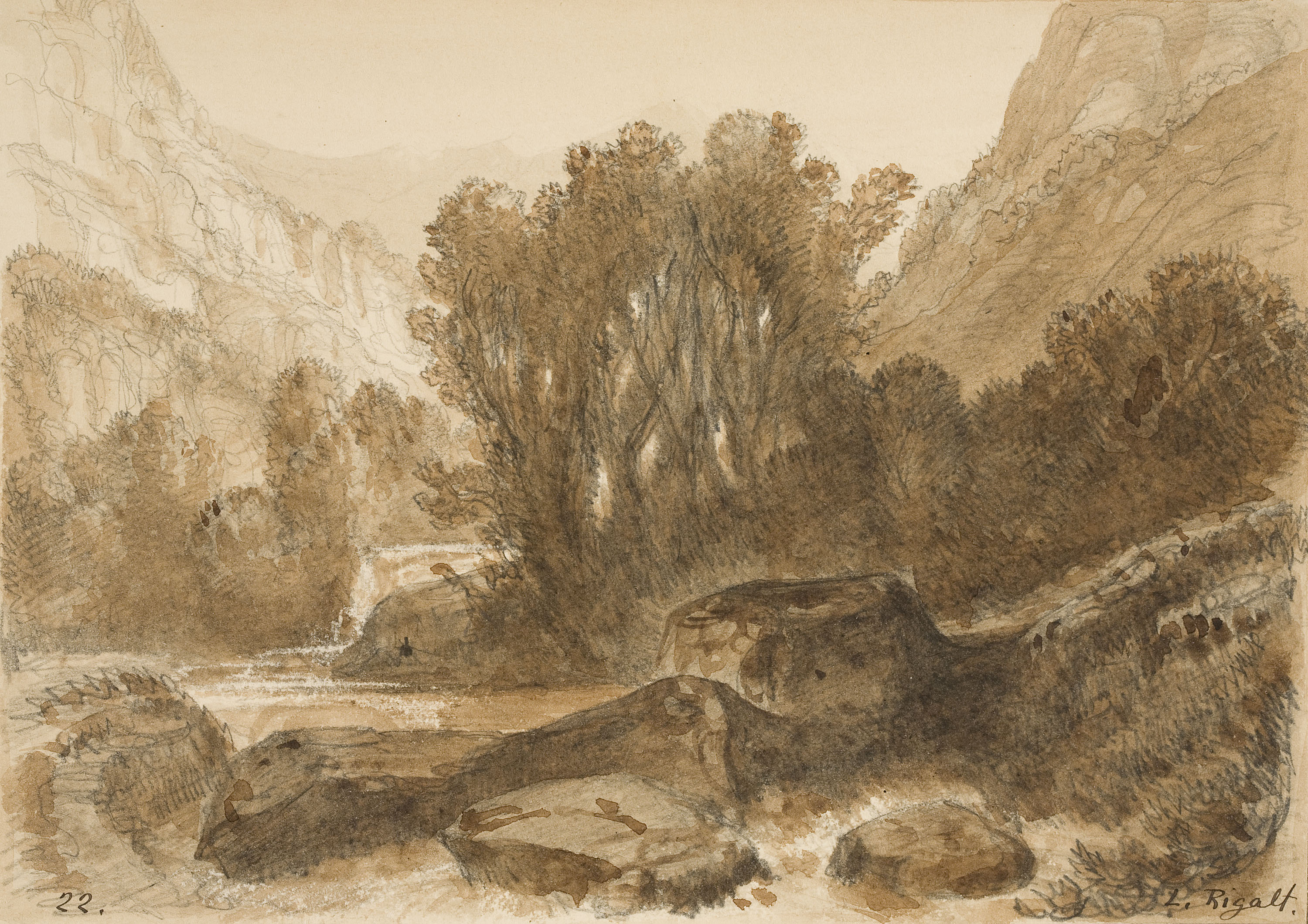 Lluís Rigalt - Paisatge - Cap a 1874 image for: Lluís Rigalt - Paisatge - Cap a 1874