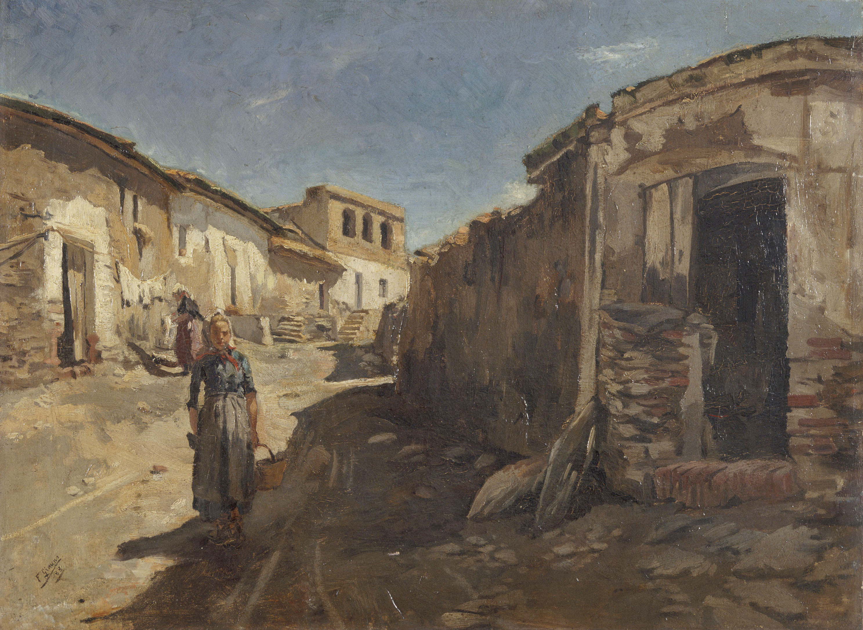 image for: Francesc Gimeno - Carrer de poble - 1888